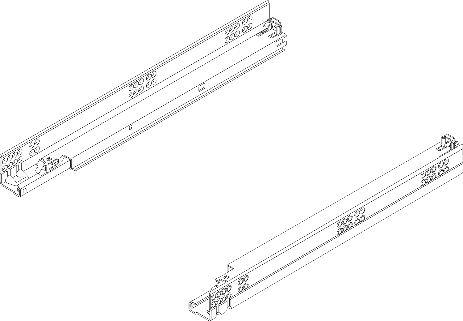 DISCONTINUED TANDEM plus 562 - full extension drawer runners 12'' Zinc-Plated - Image 2