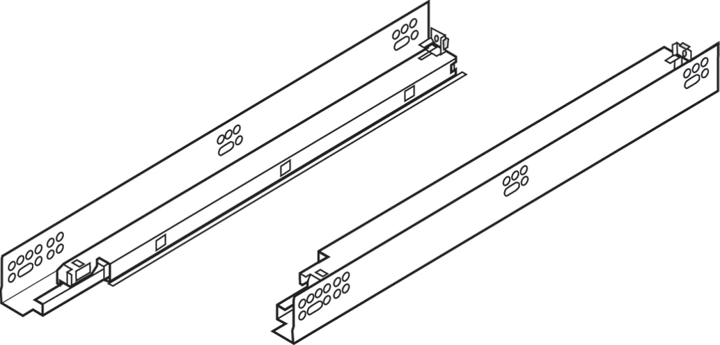 TANDEM plus BLUMOTION 563 - full extension drawer runners 9'' Zinc-Plated - Image 2