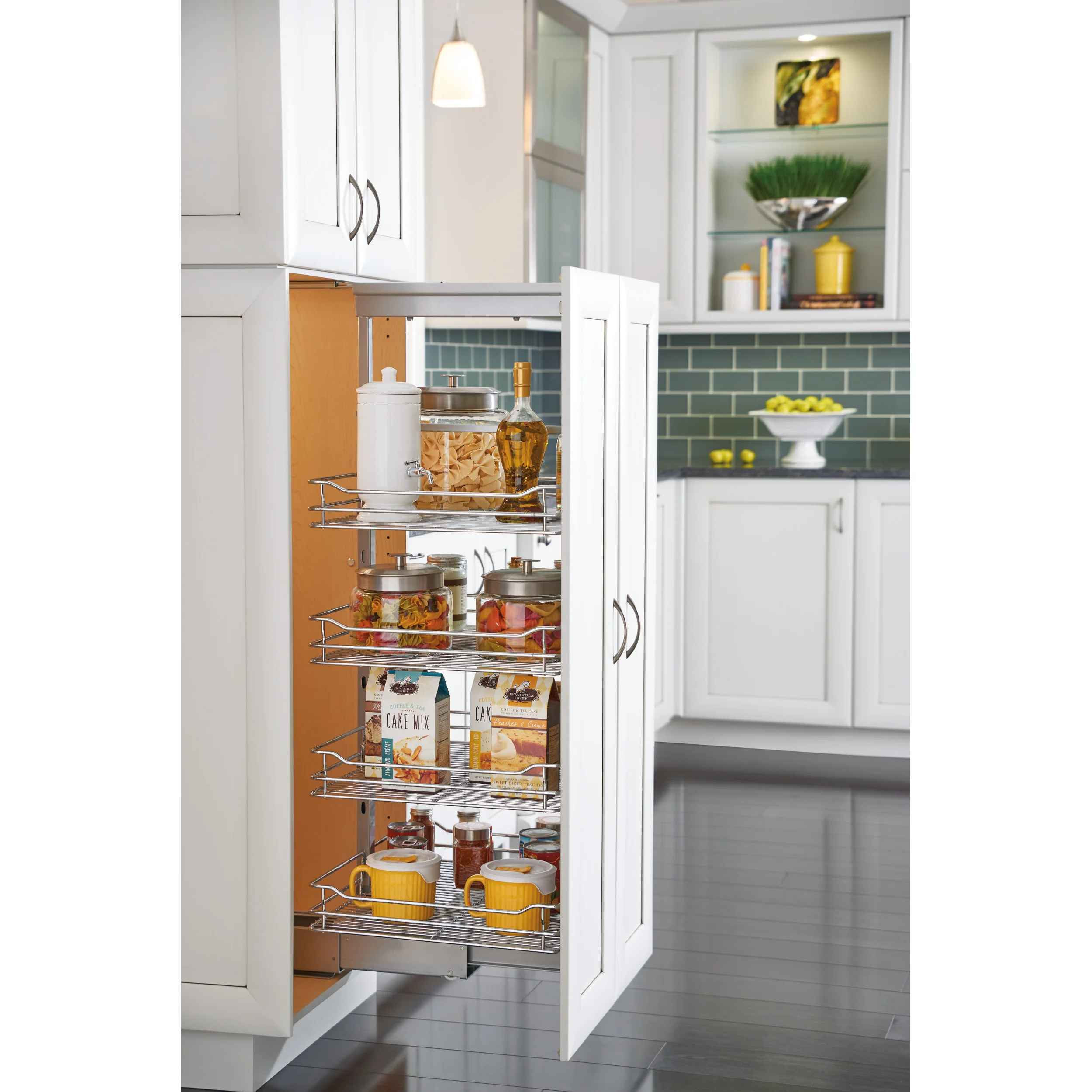 20 in Chrome Basket Pantry Pullout Soft Close Chrome  20.69 in (526 mm) W x 21.69 in (551 mm) D x 73.63 in (1870 mm) H - Image 5
