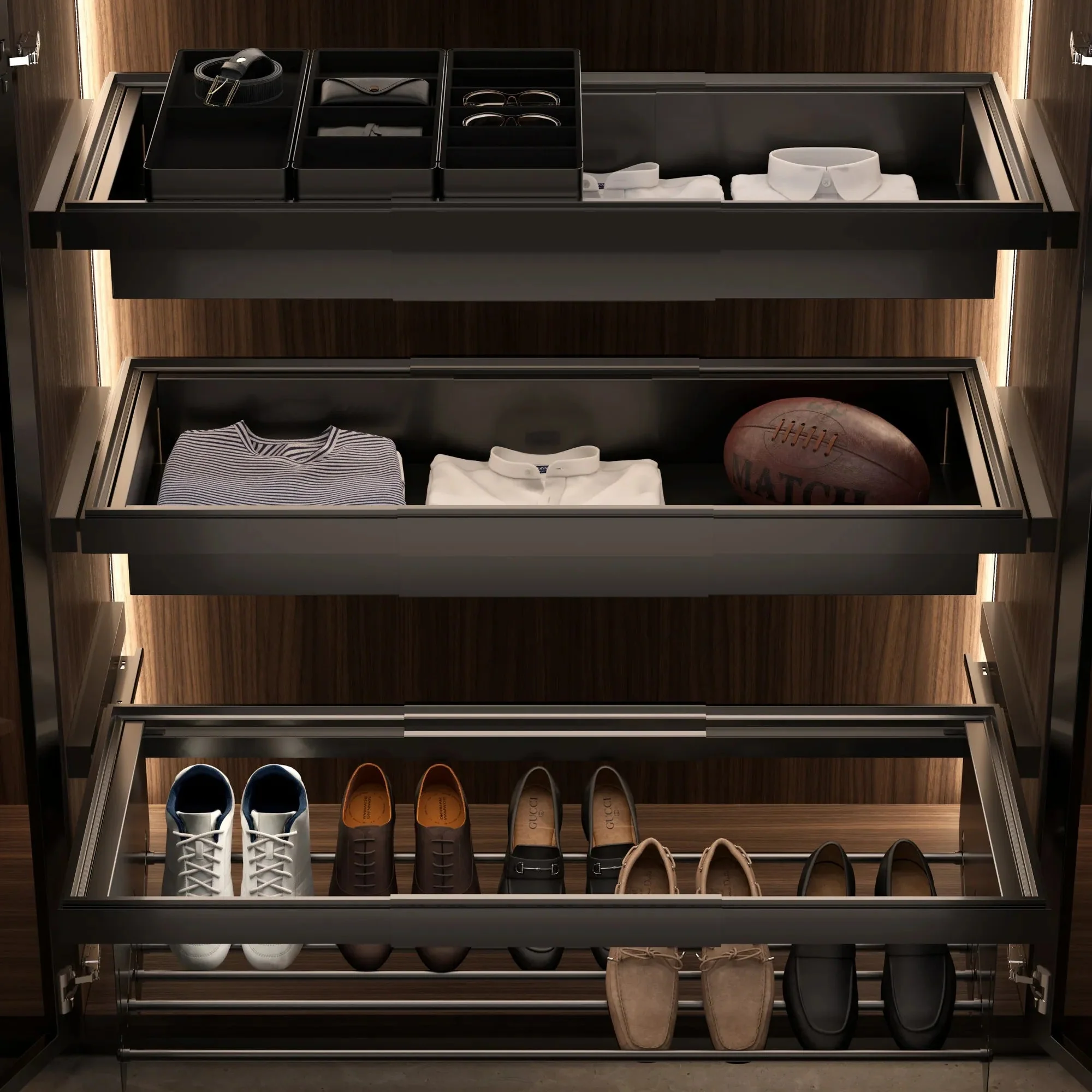 Rev-A-Shelf EDGE Adjustable Pull-Out Closet Frame 19-11/16" - 30-1/2" W x 20" D - 5E100-2030-20-1 - Image 4