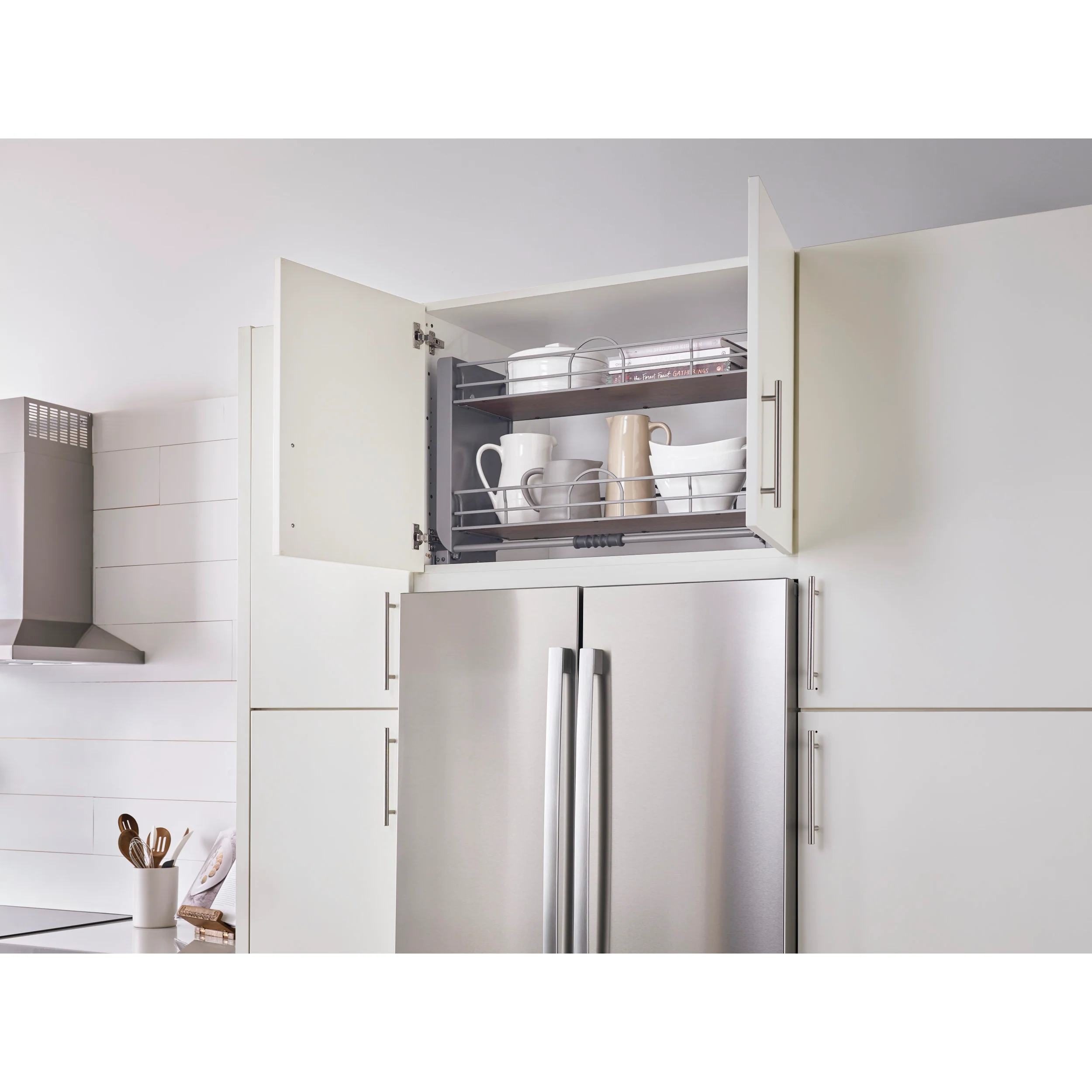24 in Orion Gray Pull Down Shelf Orion Gray  22.2 in (564 mm) W x 10.11 in (257 mm) D x 18.22 in (463 mm) H - Image 2