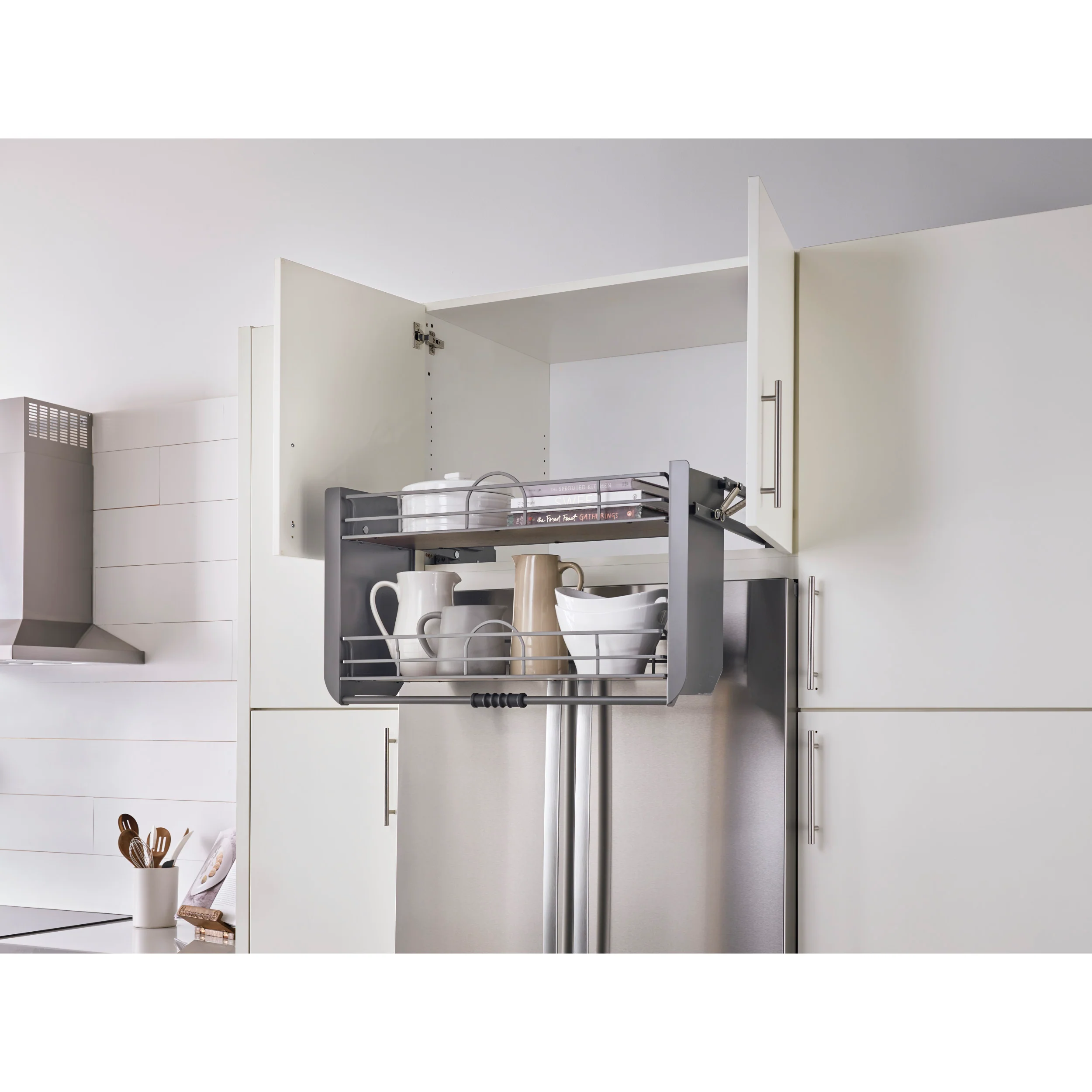 24 in Orion Gray Pull Down Shelf Orion Gray  22.2 in (564 mm) W x 10.11 in (257 mm) D x 18.22 in (463 mm) H - Image 3