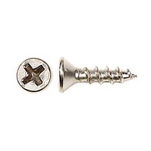 Wood screws #6 x 5/8'' flat head phillips #6 x 5/8'' Nickel - Image 2