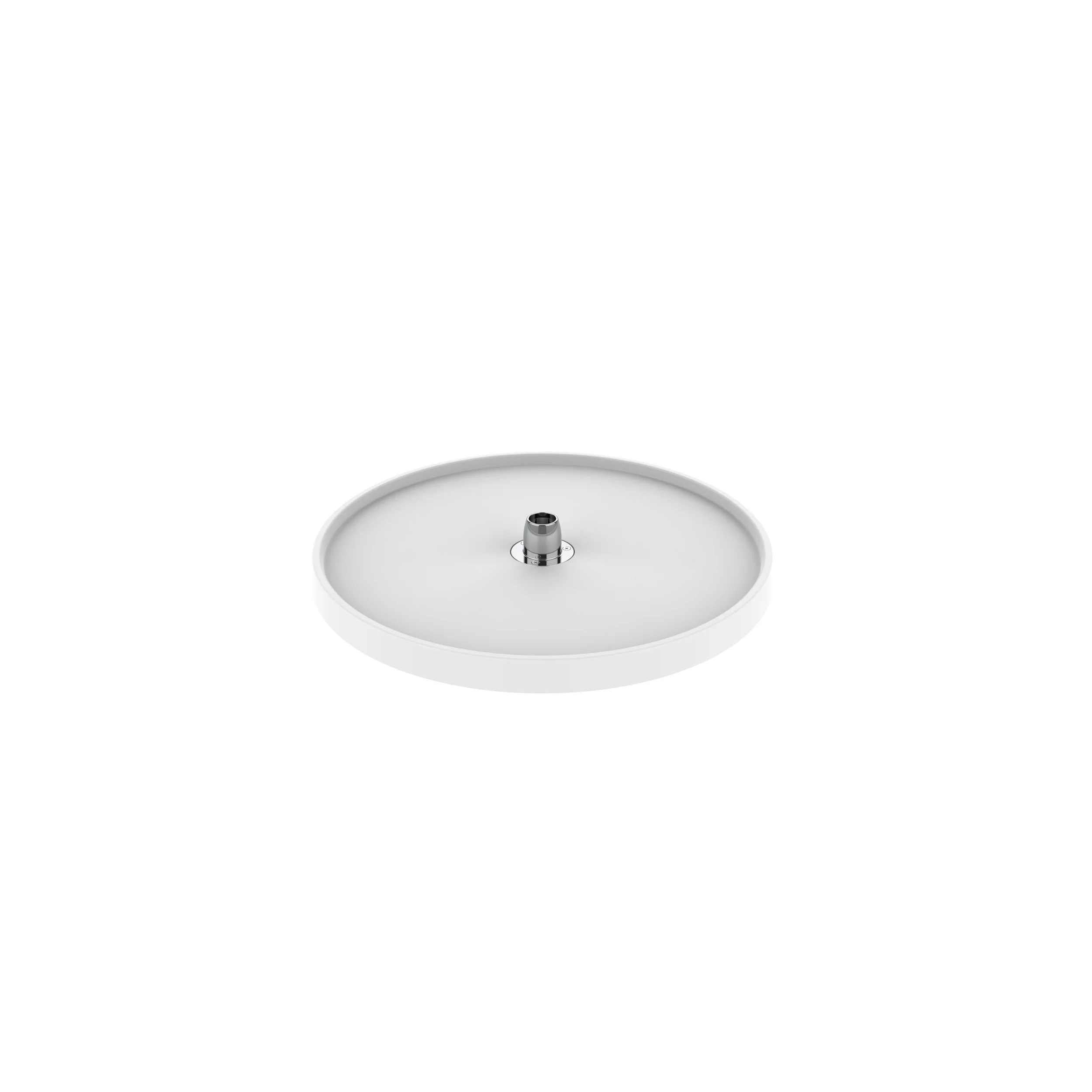 18 in White Polymer Full Circle Lazy Susan Shelf Only White 18 in (457 mm) W x 18 in (457 mm) D x 1.3 in (33 mm) H - Image 6