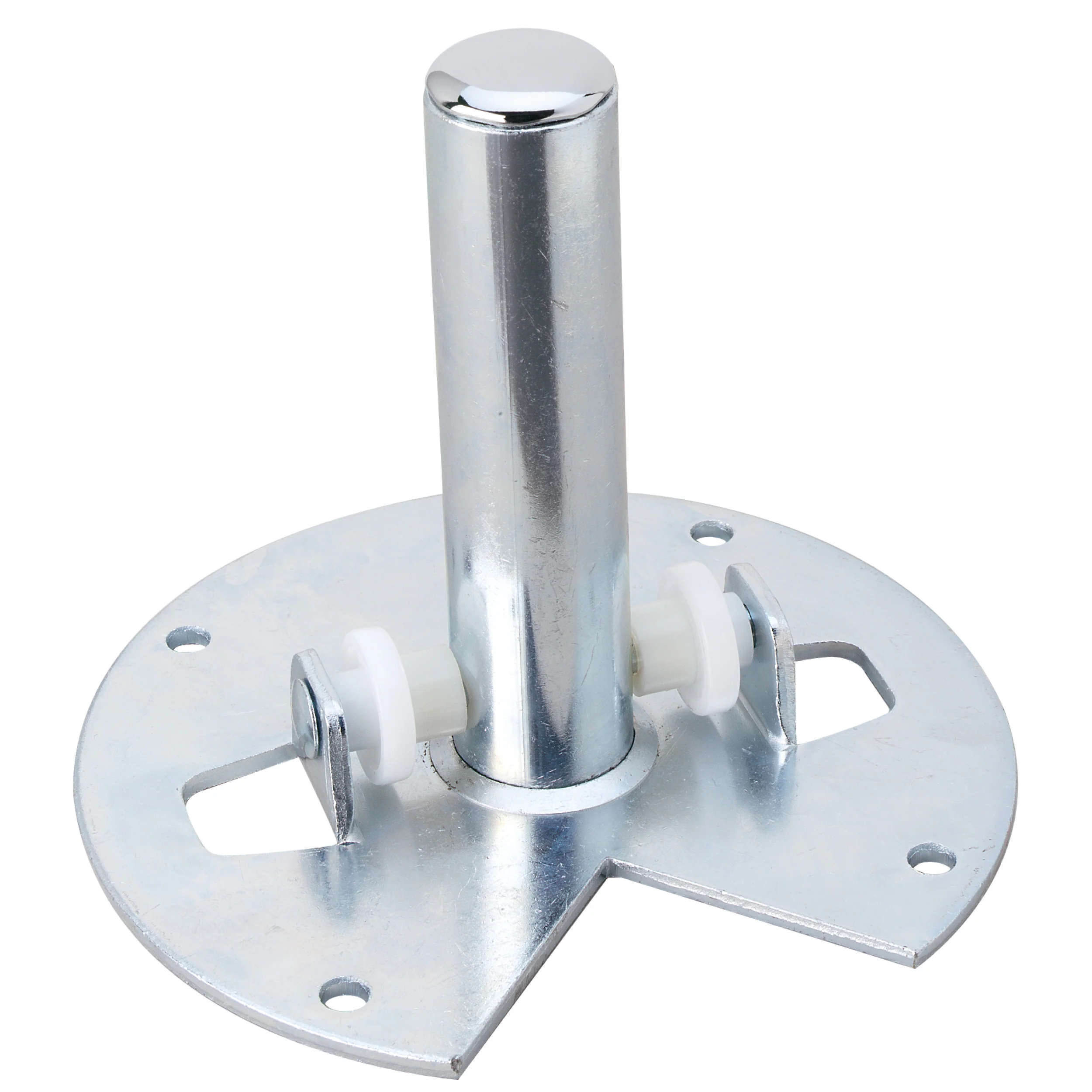24 in White Polymer Kidney Lazy Susan w/bottom mount White  24 in (610 mm) W x 24 in (610 mm) D x 5 in (127 mm) H