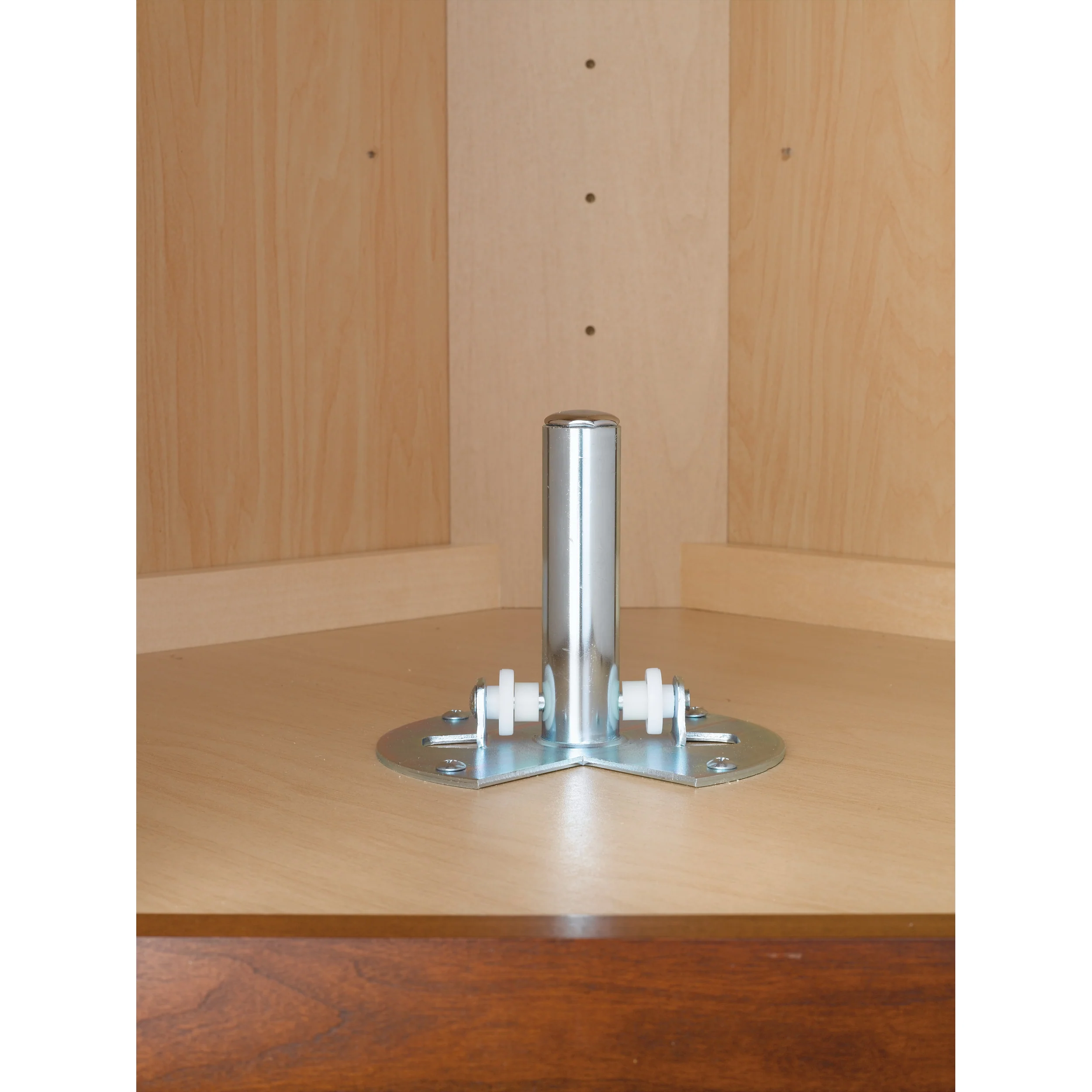 16 in Almond Polymer Full Circle Lazy Susan w/bottom mount Almond 16 in (406 mm) W x 16 in (406 mm) D x 2.5 in (64 mm) H