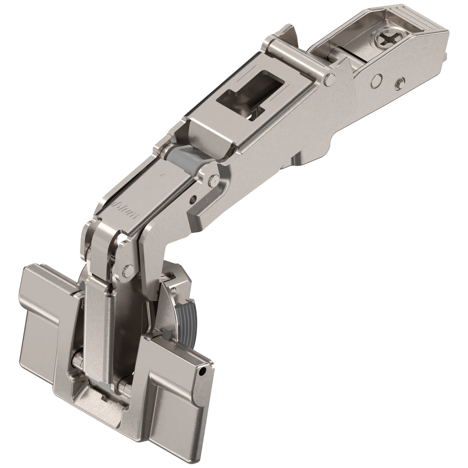 Blum CLIP top wide angled hinge 170°, full overlay application, free swing, hinge cup: INSERTA