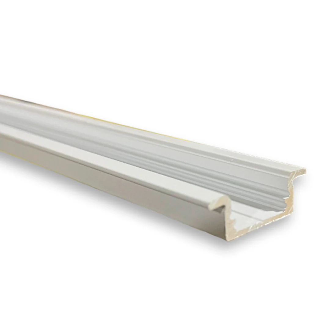 ALUMINUM PROFILE MILKY COVER WITH LIPS 8' (2440x17x7 mm) - Image 5