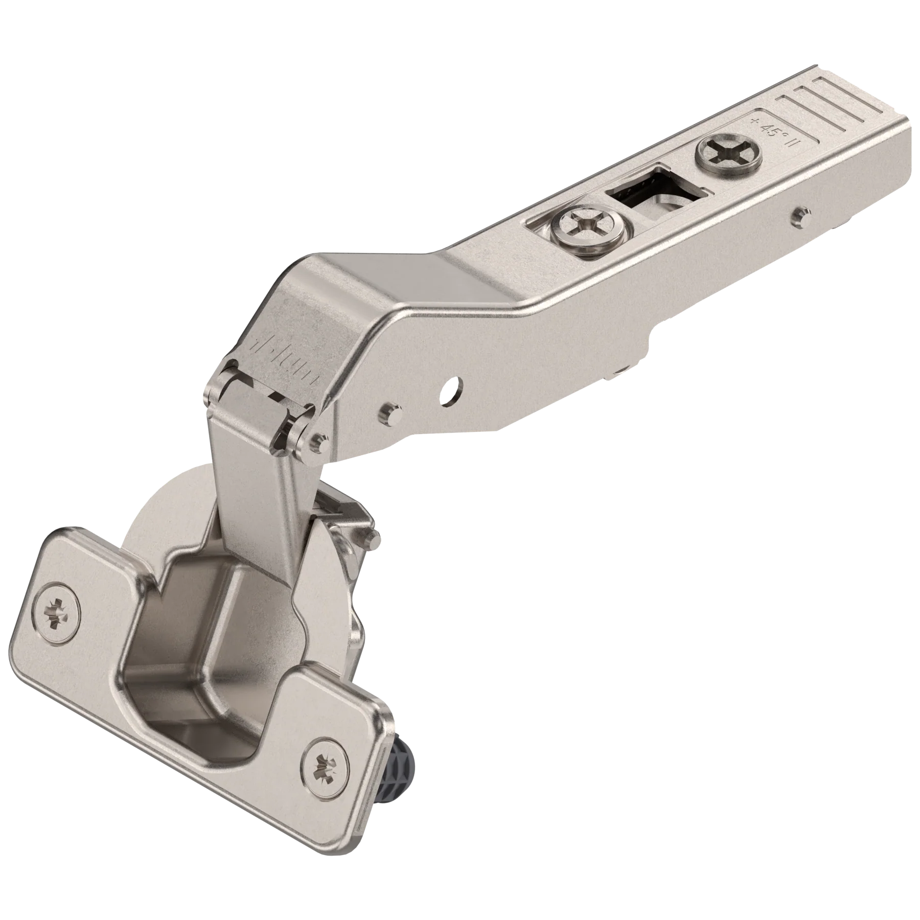 Blum CLIP top hinges - special applications Diagonal 45° hinges (110° opening) Full overlay Nickel