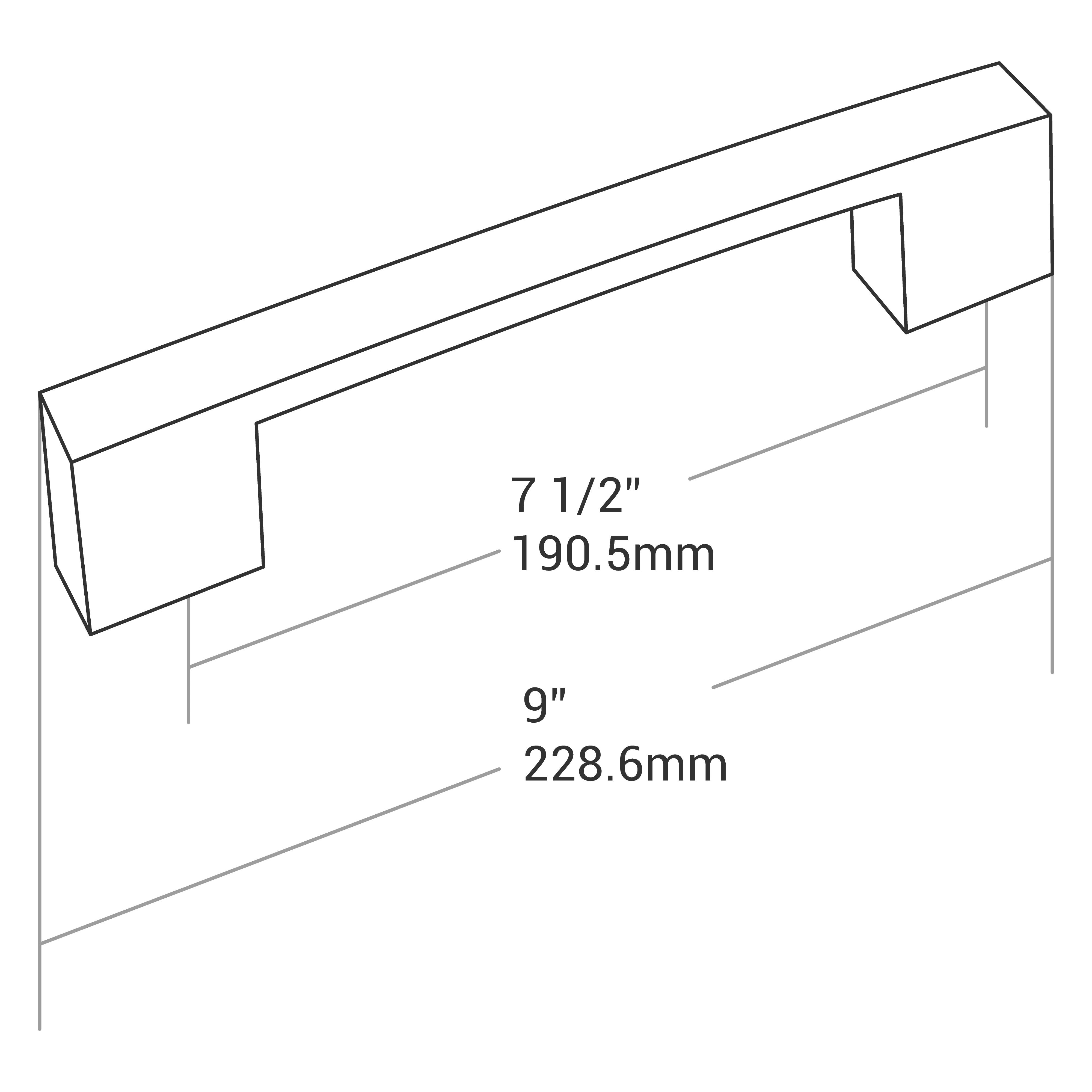 Handle 8655 Series C/C 7-1/2" O/A 9" - Image 5
