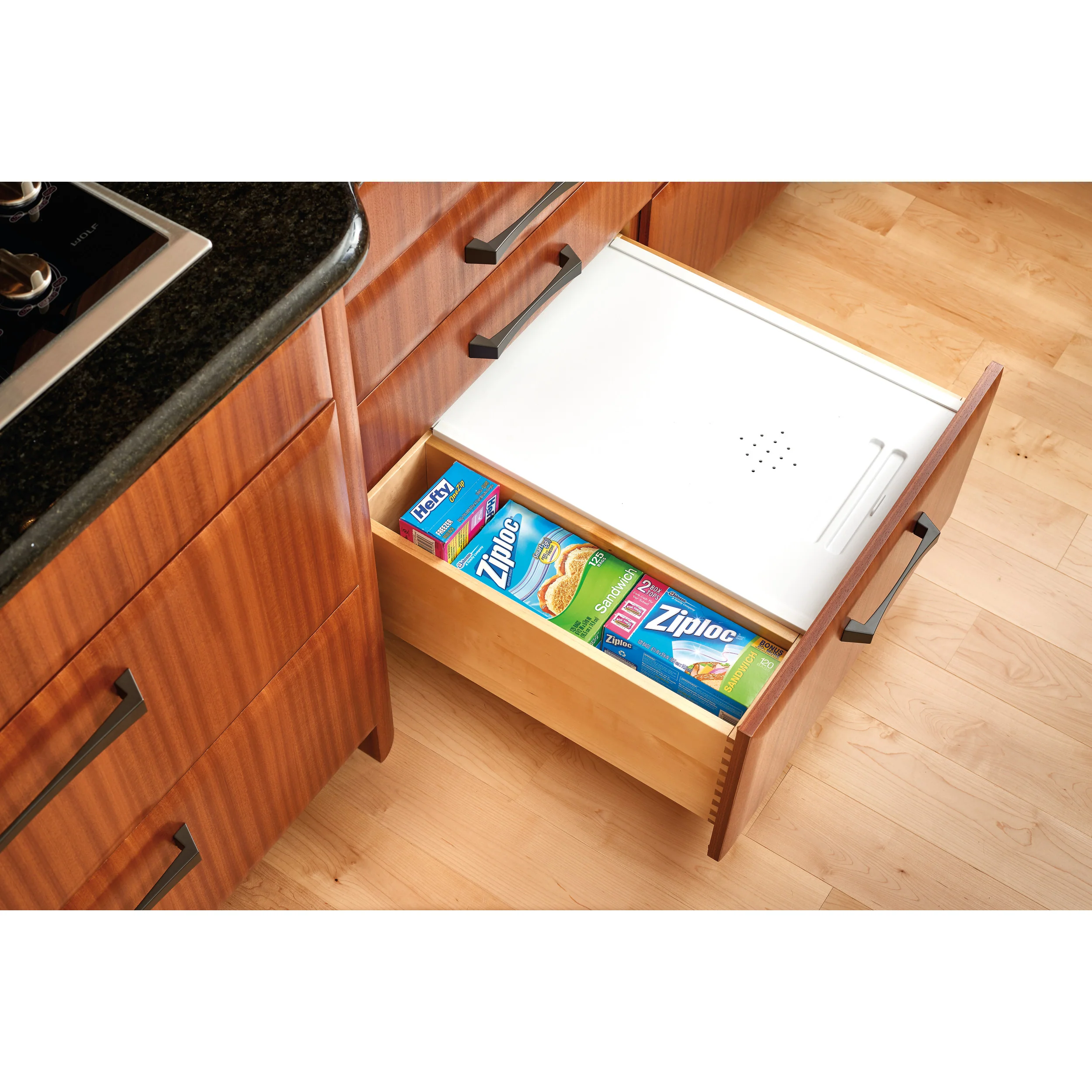 Small White Bread Drawer Cover Kit White 16.75 in (425 mm) W x 21.75 in (552 mm) D x 0.38 in (10 mm) H