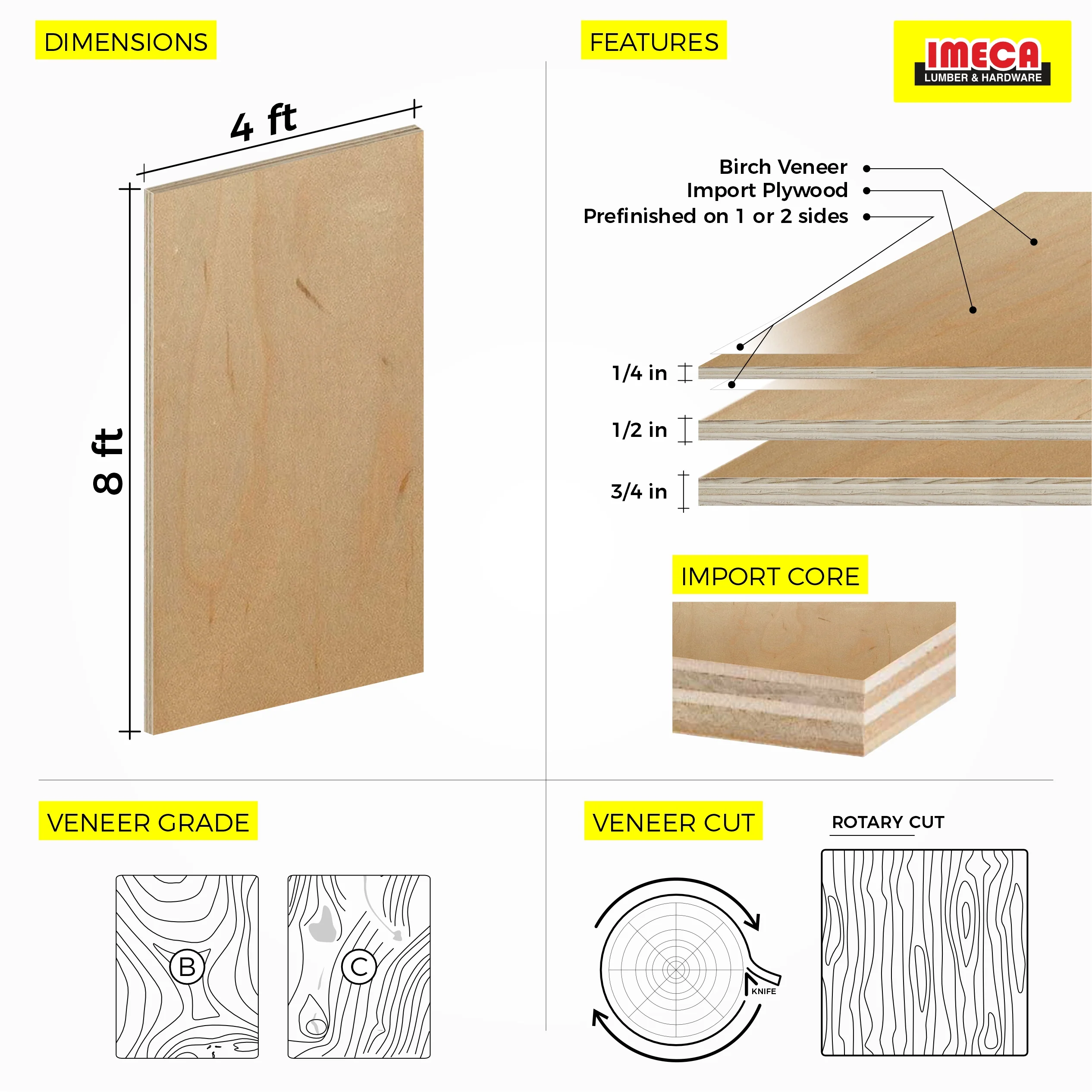 Birch Prefinished Plywood 4 ft x 8 ft (Imported Plywood) - Image 10