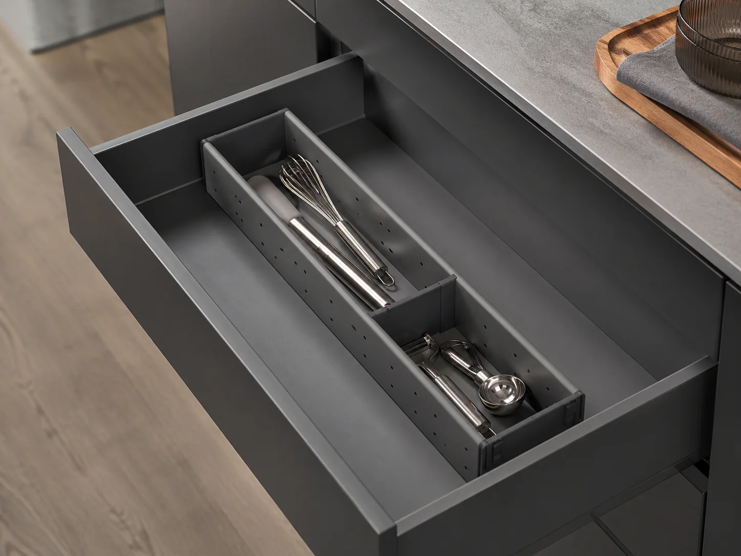 ORGA-LINE utensil set (partially filled), for TANDEMBOX drawer, NL=500 mm, width=105 mm - Image 3