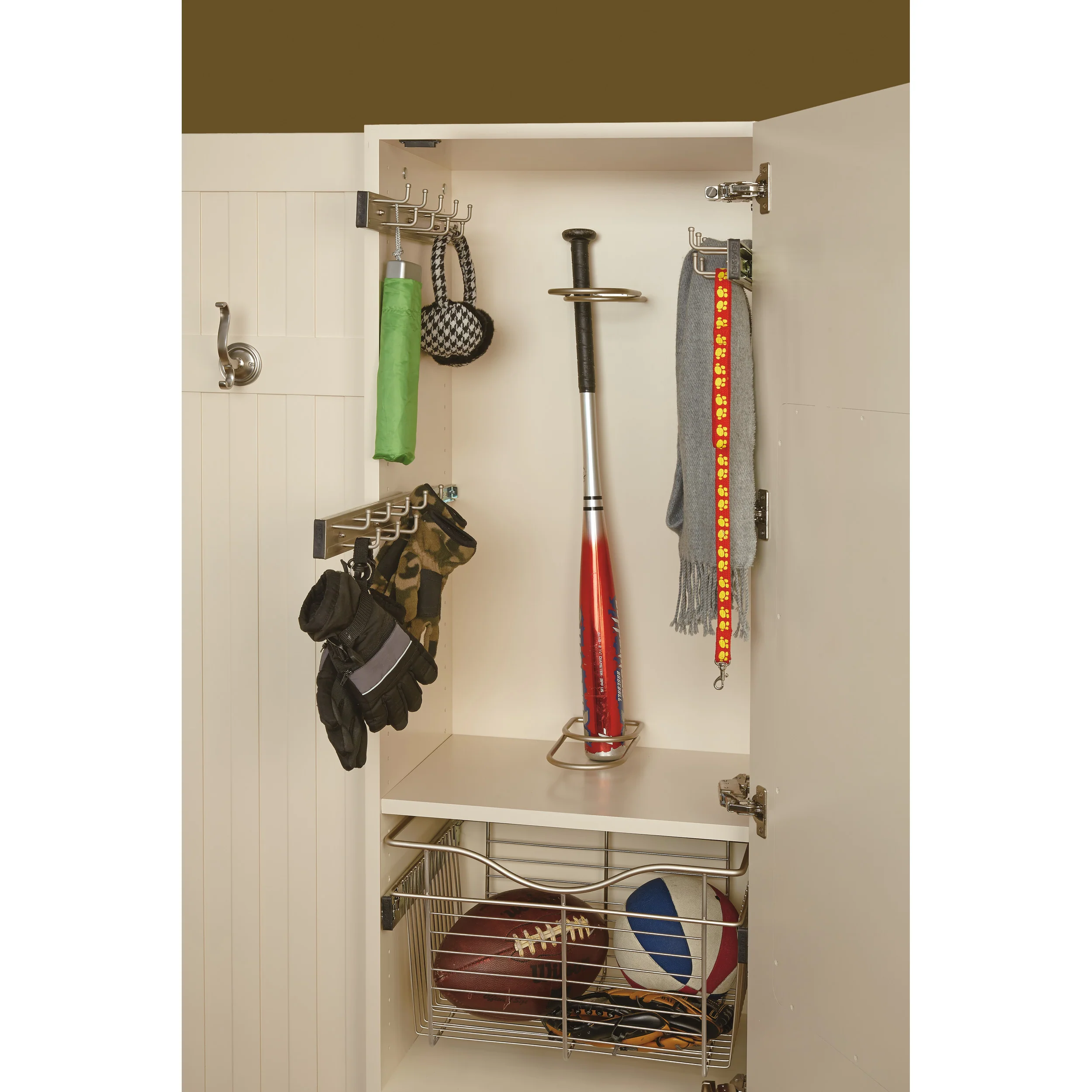 14 in Chrome Pullout Belt Rack Chrome 2.5 in (64 mm) W x 14 in (356 mm) D x 1.88 in (48 mm) H - Image 4