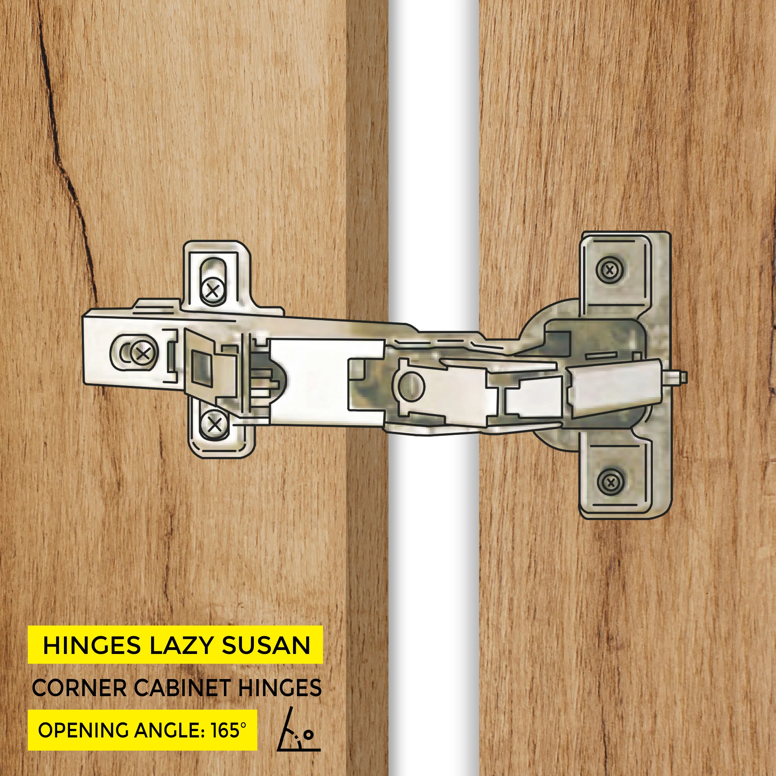 Clip-On Hinge 165° Opening Angle - Image 3