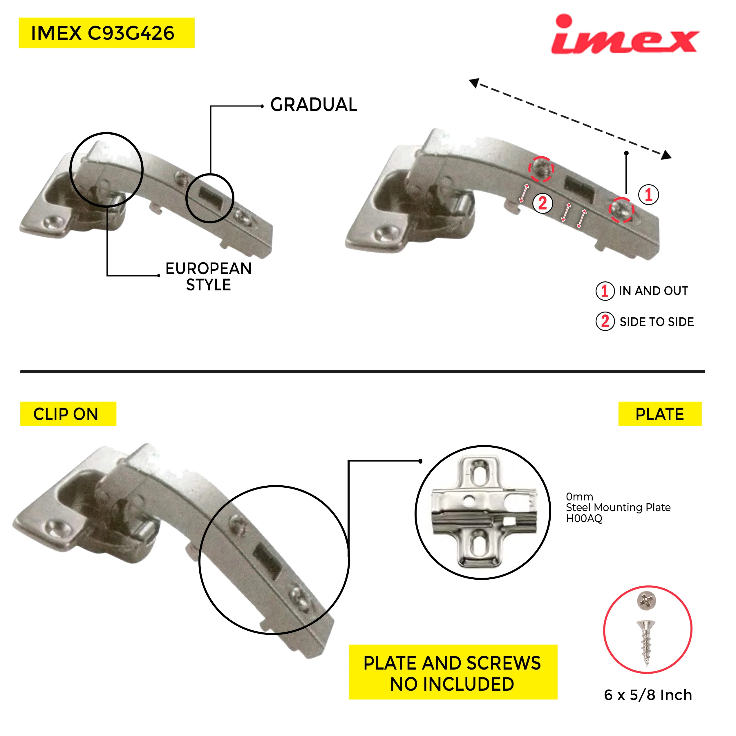 Clip-On Hinge 90° - Image 3