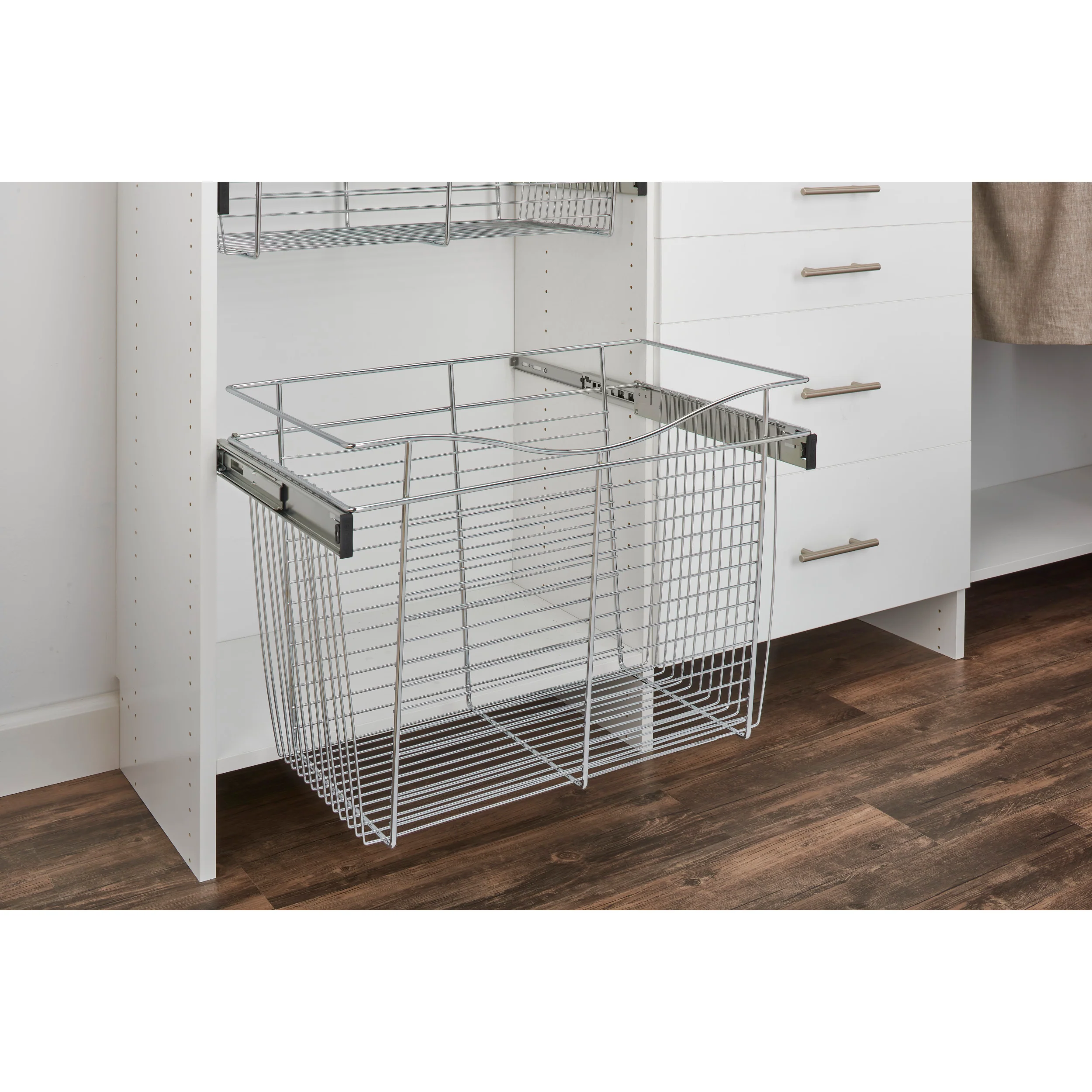 18 in Chrome Closet Pullout Basket Chrome  18 in (457 mm) W x 14 in (356 mm) D x 18 in (457 mm) H - Image 5
