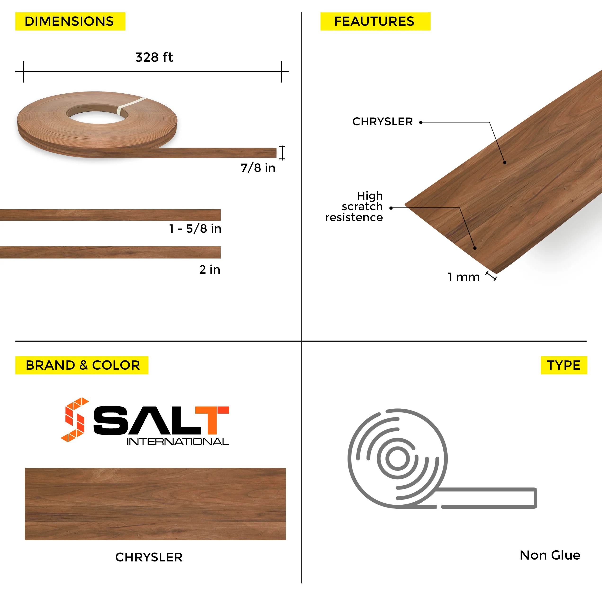Chrysler PVC Edge Banding (328 ft x 1 mm) - Image 2