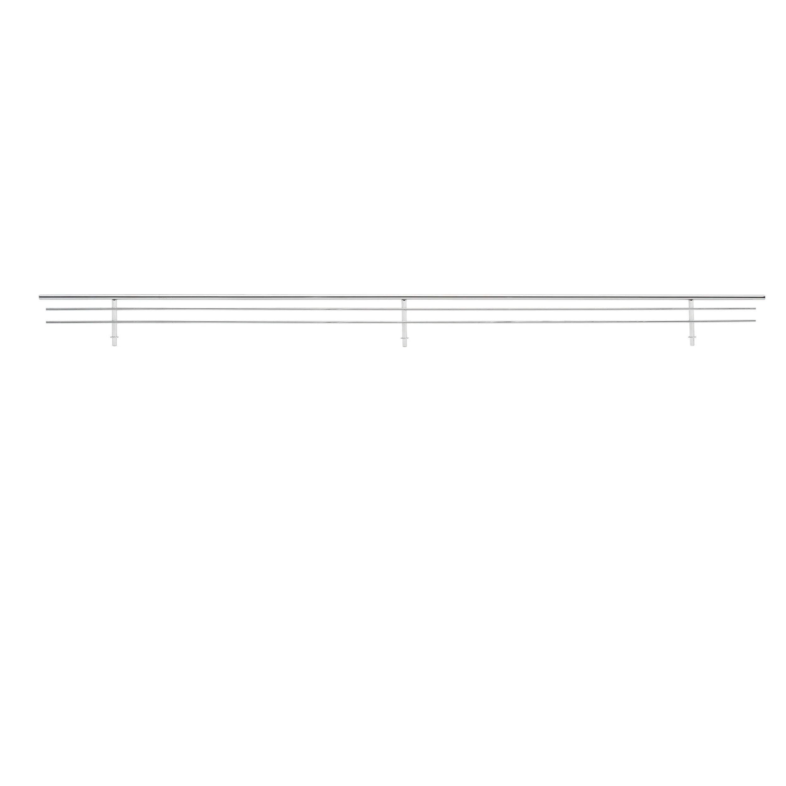 35 in Chrome Wire Shoe Rail Chrome  35 in (889 mm) W x 0.25 in (6 mm) D x 2.25 in (57 mm) H - Image 2
