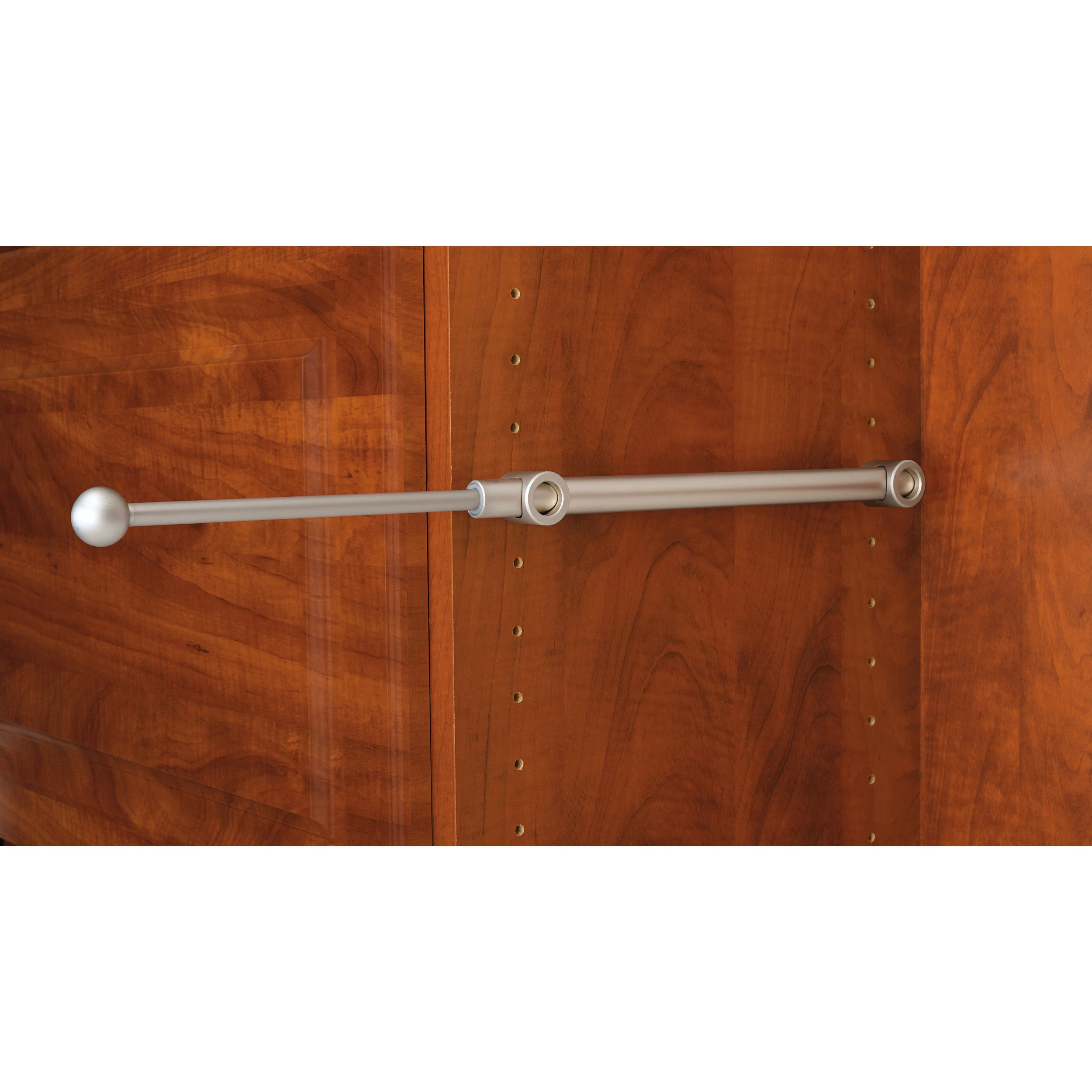 12 in Satin Nickel Designer Valet Rod Satin Nickel  1.25 in (32 mm) W x 11.88 in (302 mm) D x 1.13 in (29 mm) H - Image 3