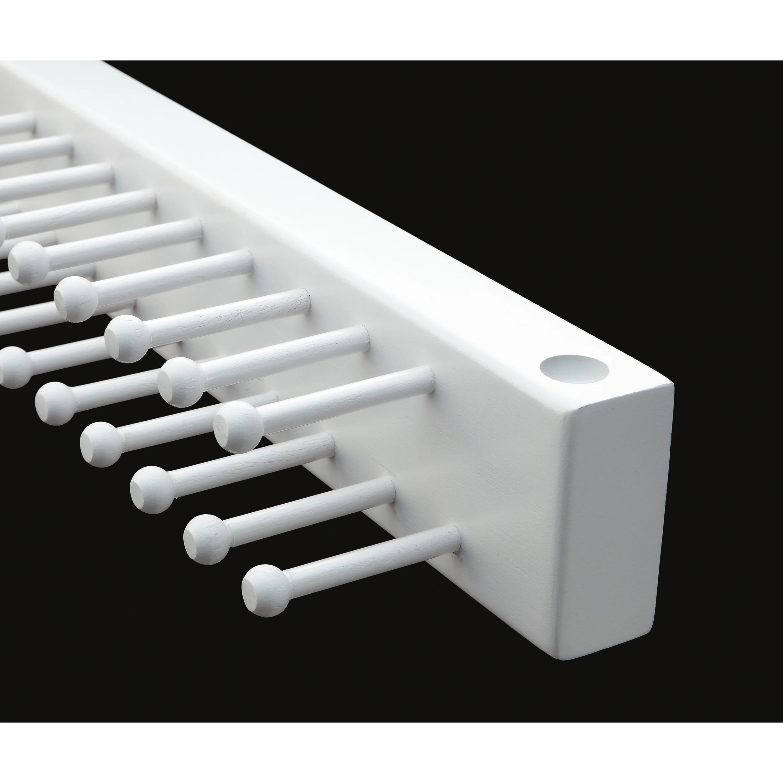 14 in White Side mount Tie Rack White 3.06 in (78 mm) W x 13.88 in (353 mm) D x 2.25 in (57 mm) H
