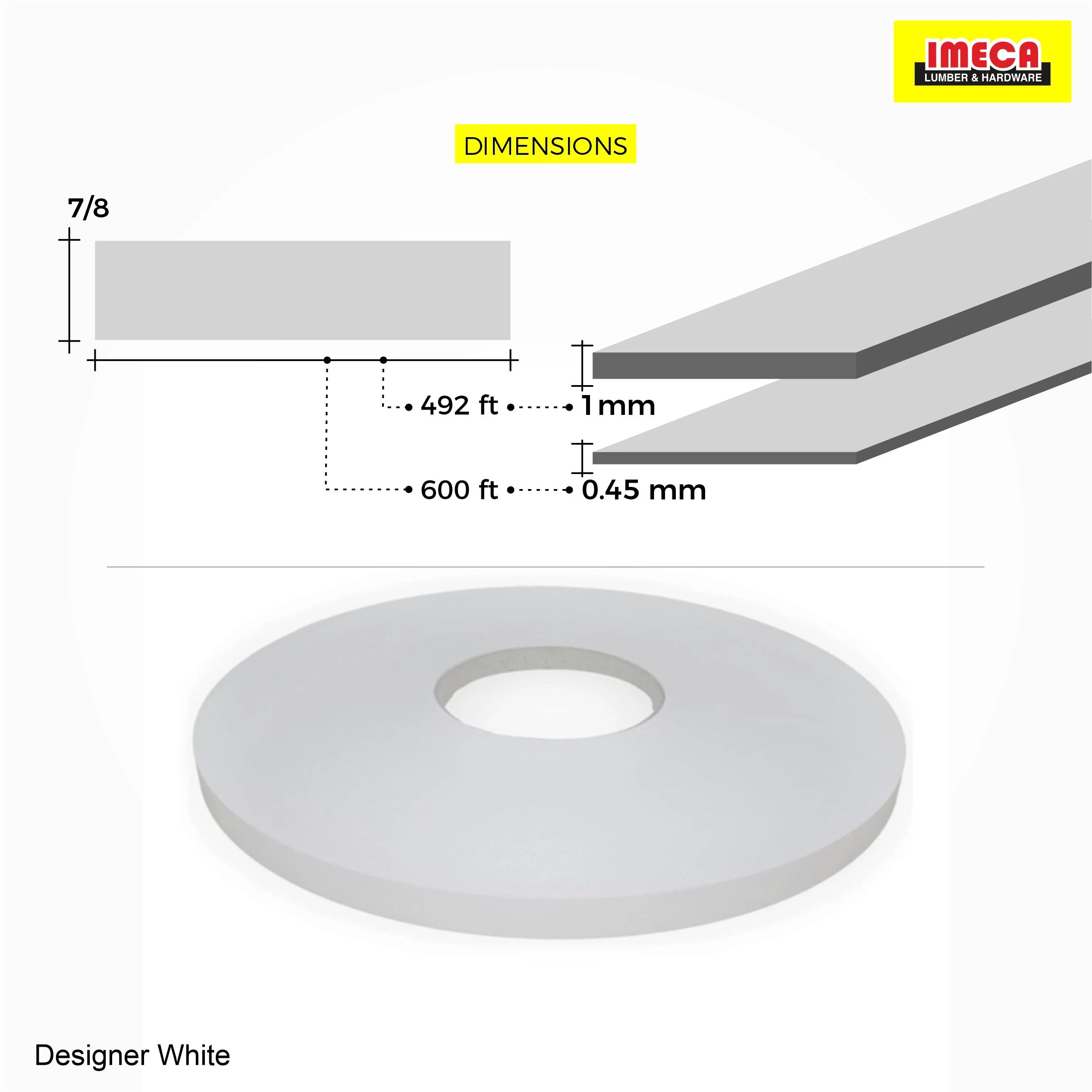 Designer White PVC Edge Banding - Image 7