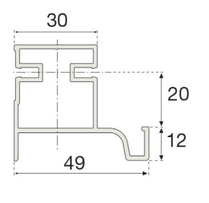 Plastimodul Gola vertical L-profile 2.35 m (7' 8.5") Matte White - Image 8