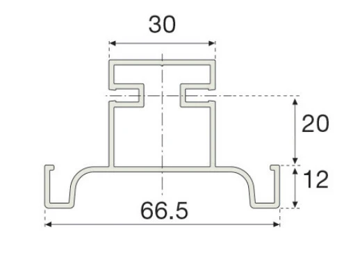 Plastimodul Gola vertical C-profile 2.35 m (7' 8.5") Matte White - Image 2