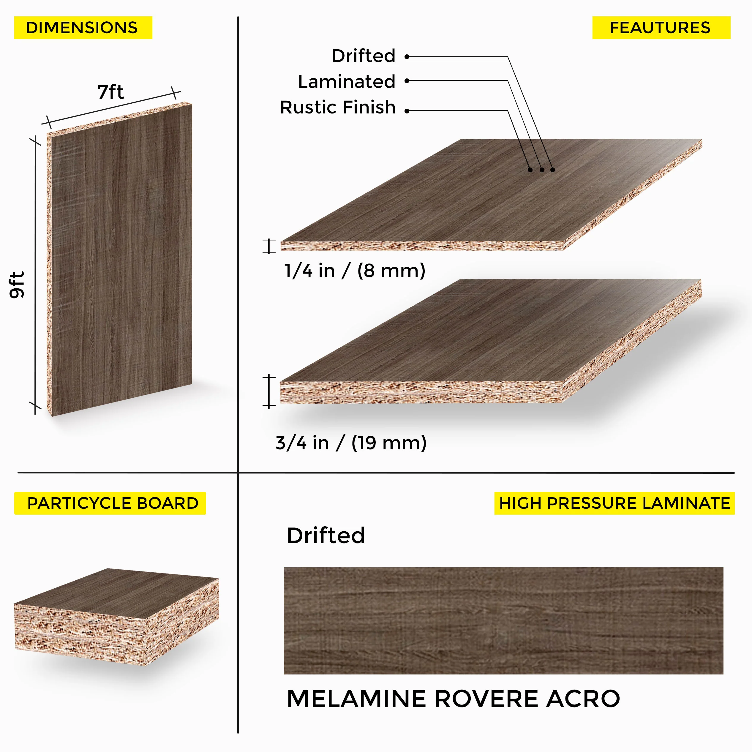 Faro Oak Melamine 7 Ft X 9 Ft - Image 3