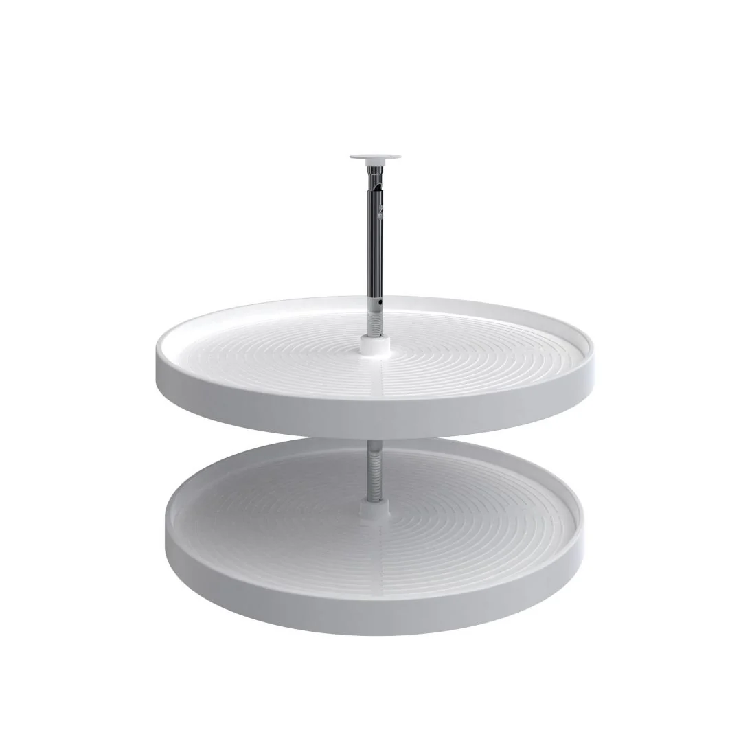 28 in White Polymer Full Circle Lazy Susans 2-Shelf White 28 in (711 mm) W x 28 in (711 mm) D x 26 in (660 mm) H - Image 6