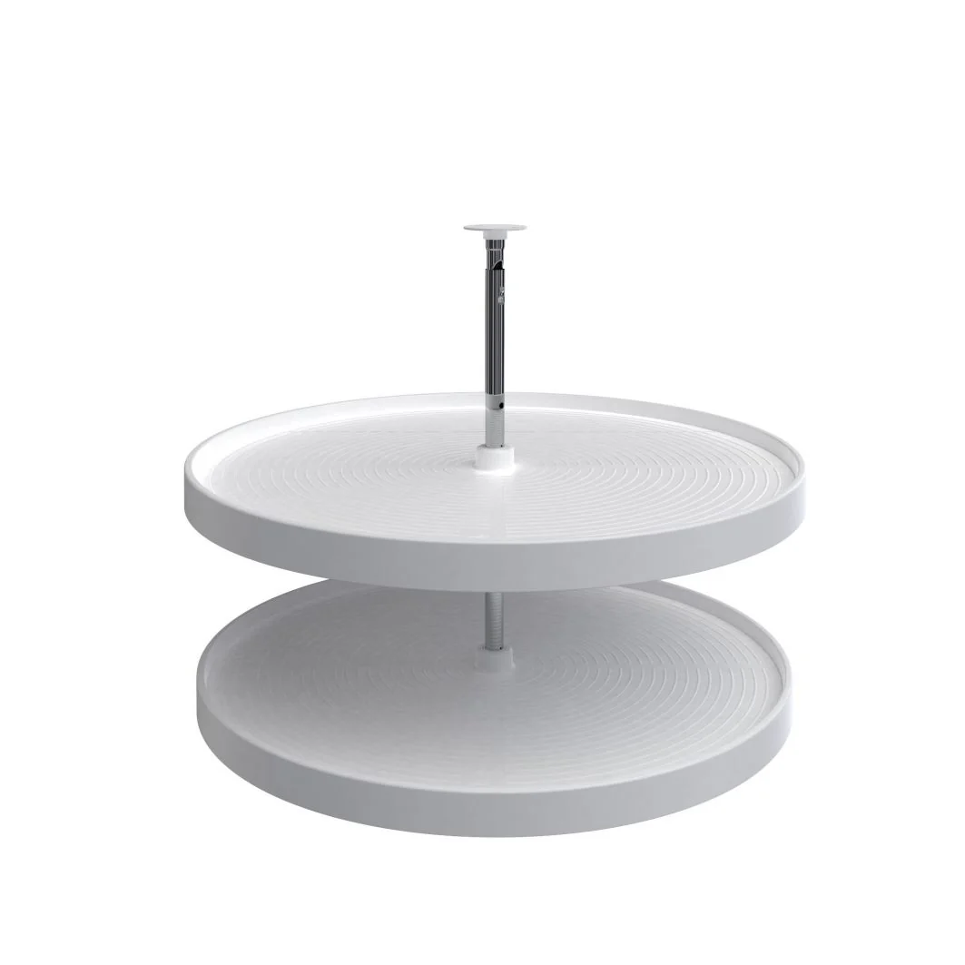 32 in White Polymer Full Circle Lazy Susans 2-Shelf White 32 in (813 mm) W x 32 in (813 mm) D x 26 in (660 mm) H - Image 6