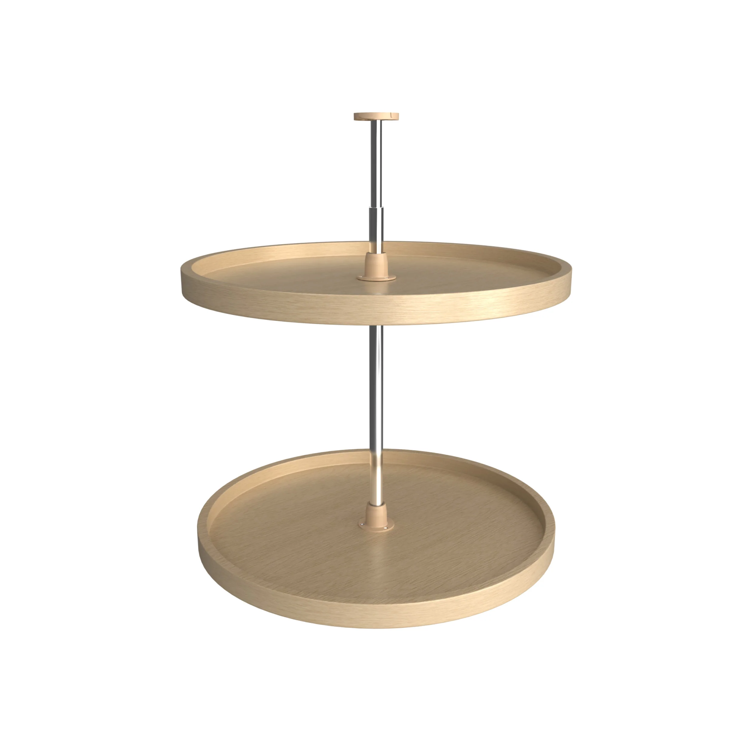 24 in Banded Wood Full Circle Lazy Susans 2-Shelf Natural 24 in (610 mm) W x 24 in (610 mm) D x 26 in (660 mm) H - Image 6