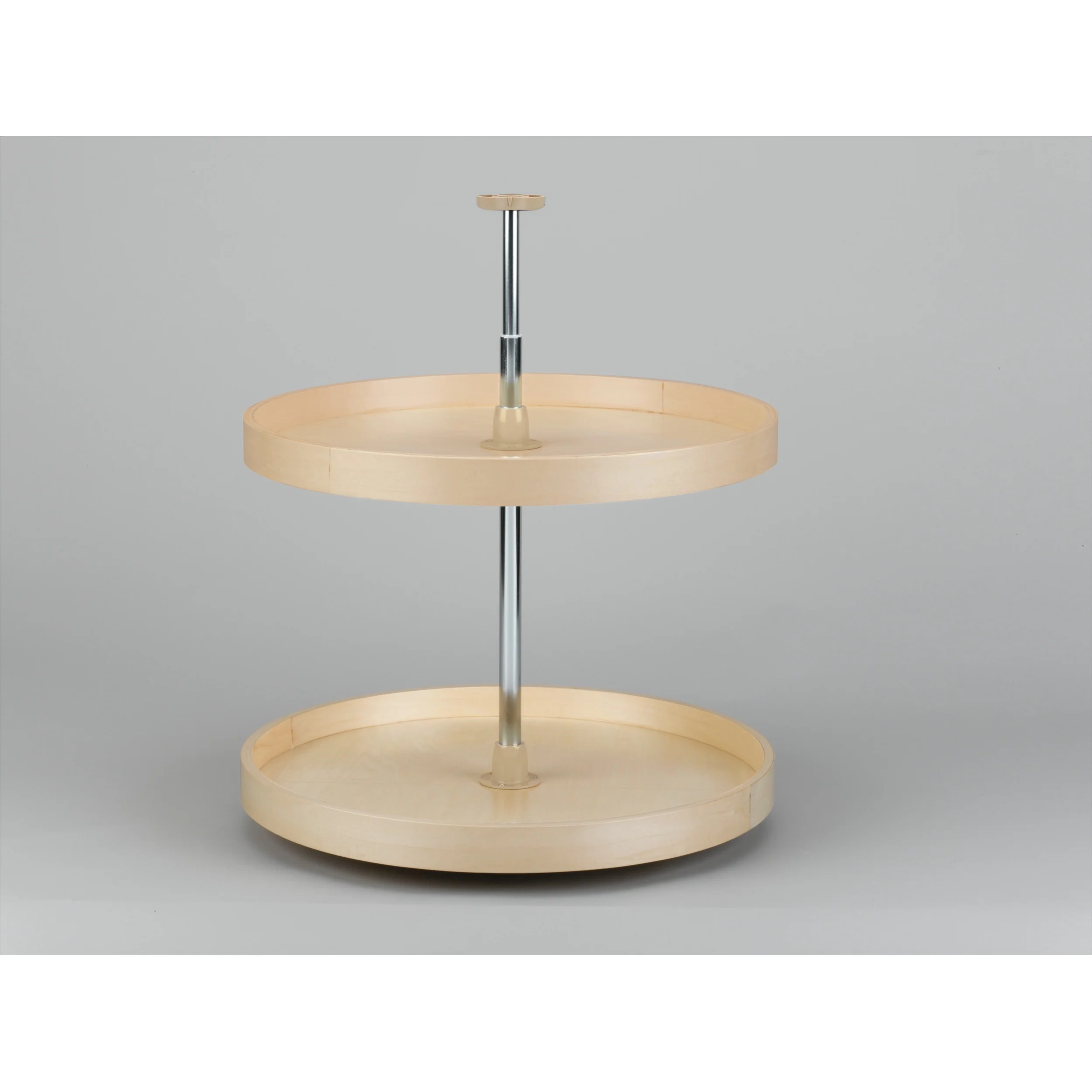 24 in Banded Wood Full Circle Lazy Susans 2-Shelf Natural 24 in (610 mm) W x 24 in (610 mm) D x 26 in (660 mm) H - Image 8