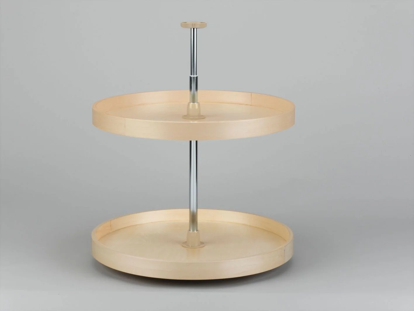 24 in Banded Wood Full Circle Lazy Susans 2-Shelf Natural 24 in (610 mm) W x 24 in (610 mm) D x 26 in (660 mm) H - Image 9