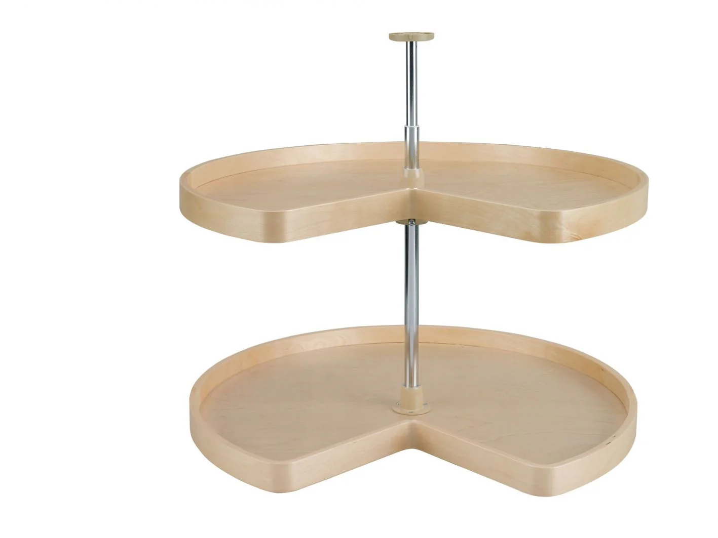 Wood Lazy Susan 32" Kidney 2-Shelf Natural 32 in (813 mm) W x 32 in (813 mm) D x 26 in (660 mm) H - Image 7