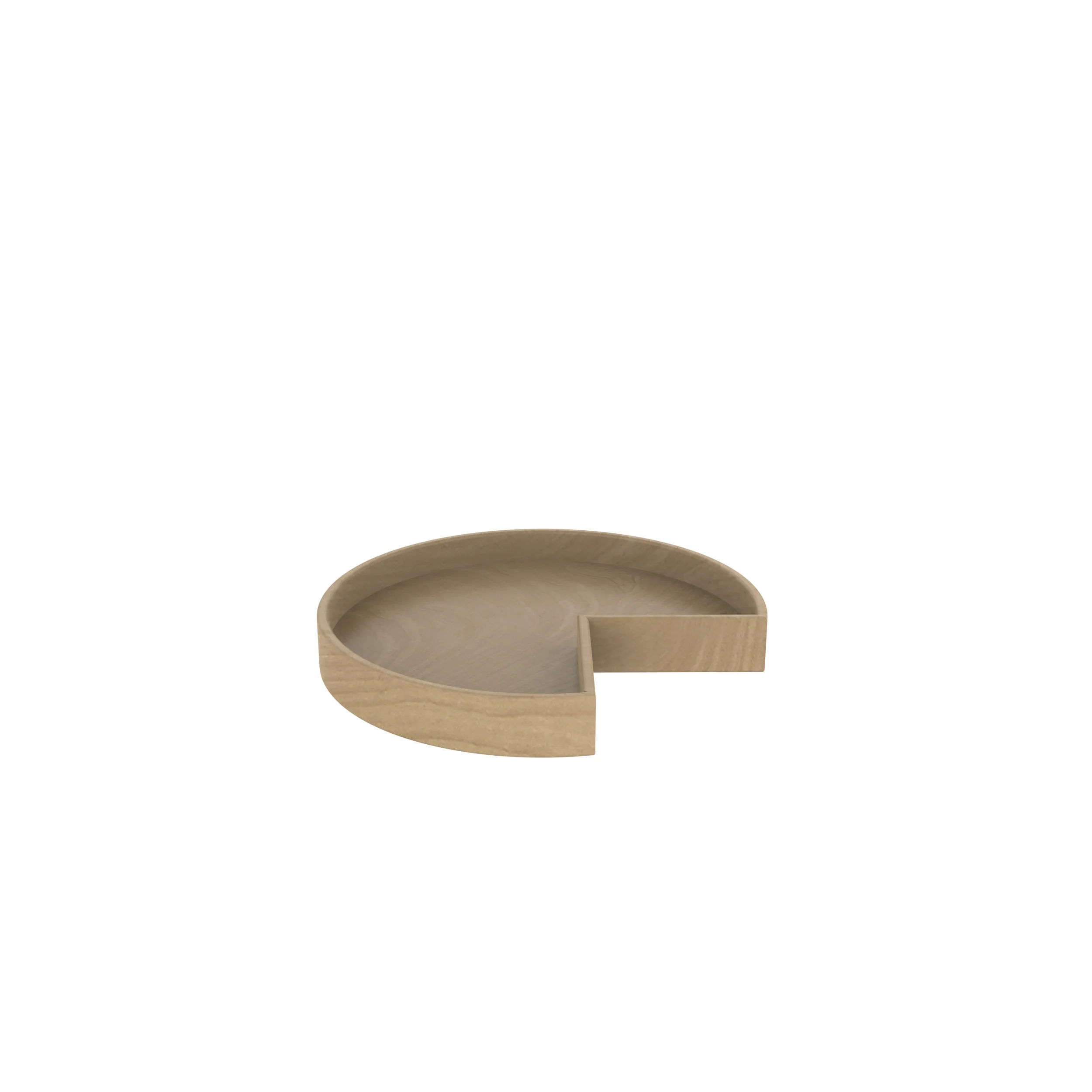20 in Natural Wood Kidney Lazy Susan Shelf Only Natural 18 in (457 mm) W x 18 in (457 mm) D x 2.38 in (60 mm) H