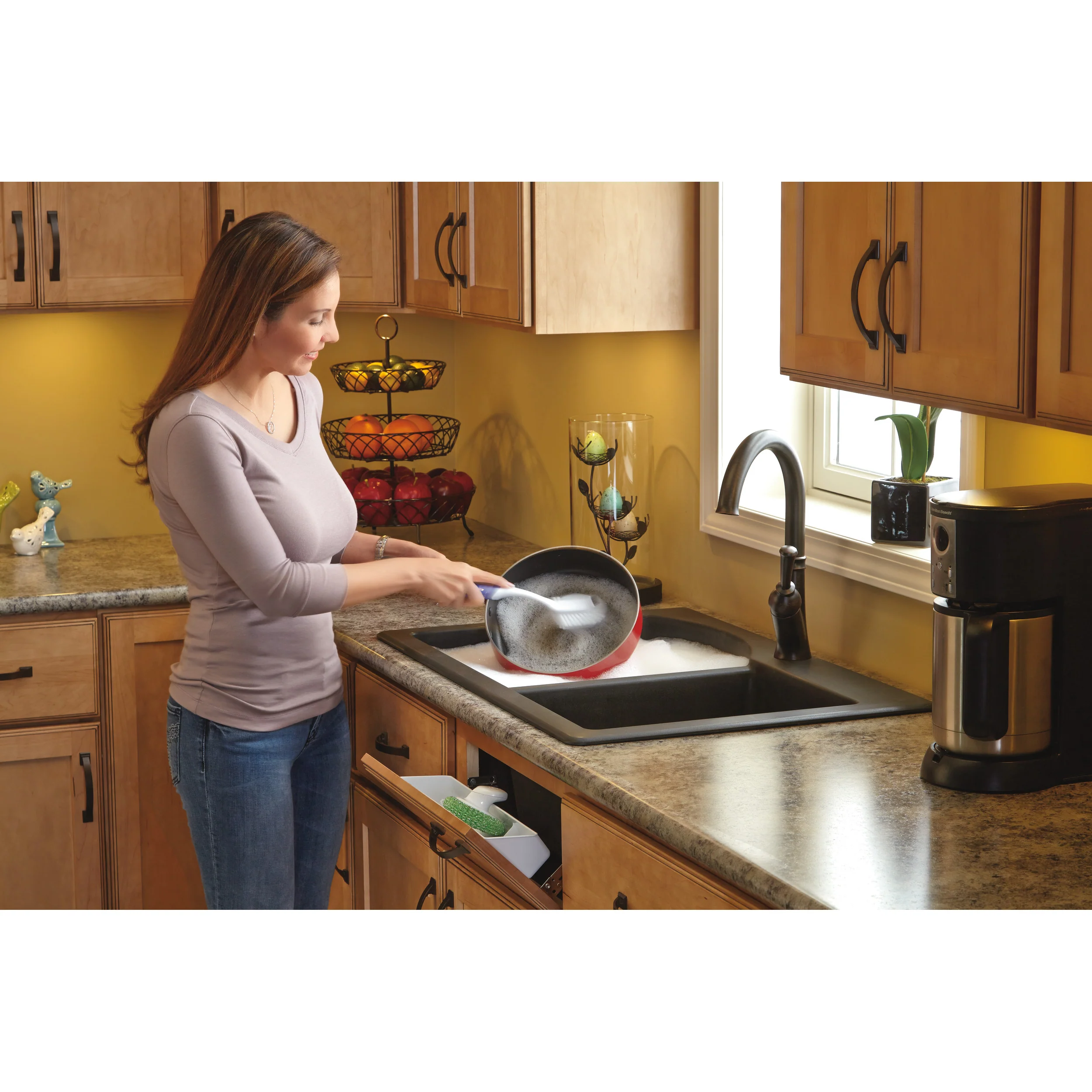 11 in White Polymer LD Tip-Out Accessory Tray White  11 in (279 mm) W x 2.13 in (54 mm) D x 3.81 in (97 mm) H - Image 6