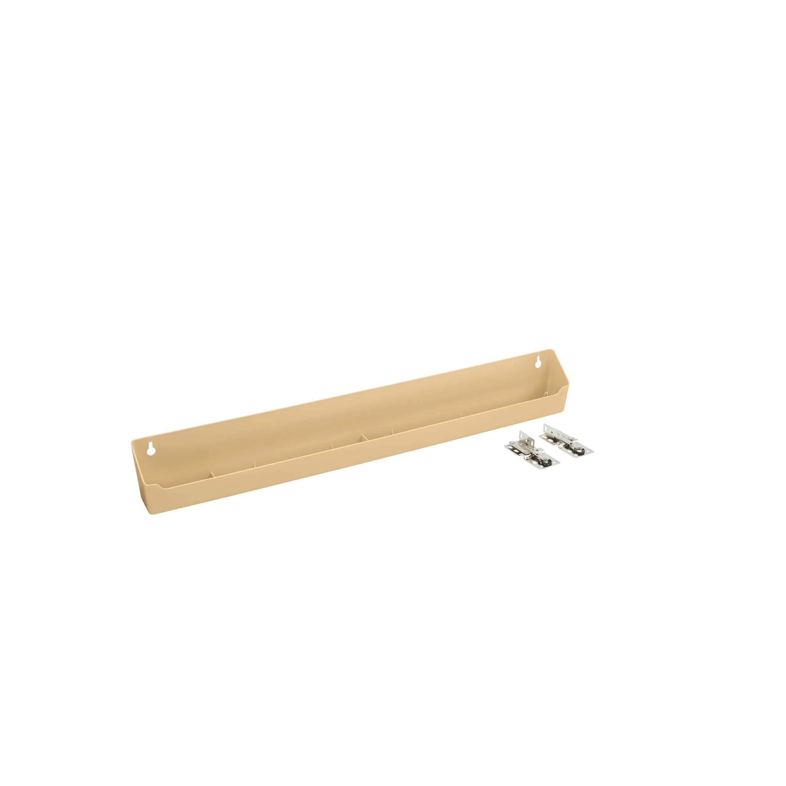 24 in Almond Polymer Lazy Daisy Tip-Out Tray Almond  24 in (610 mm) W x 2.13 in (54 mm) D x 3.81 in (97 mm) H - Image 2