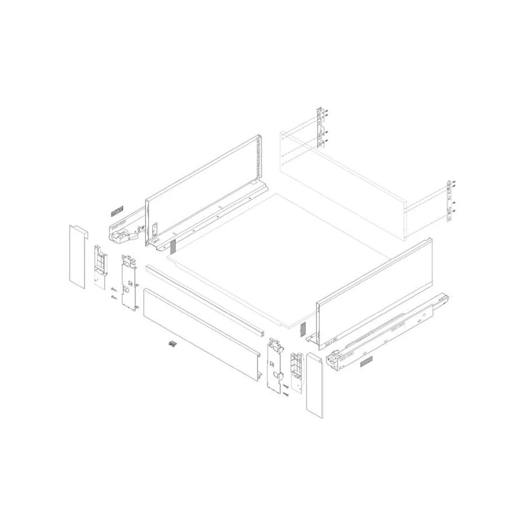 Blum LEGRABOX C-Height Drawer Box Kit Matte Black 170 LB - Image 7