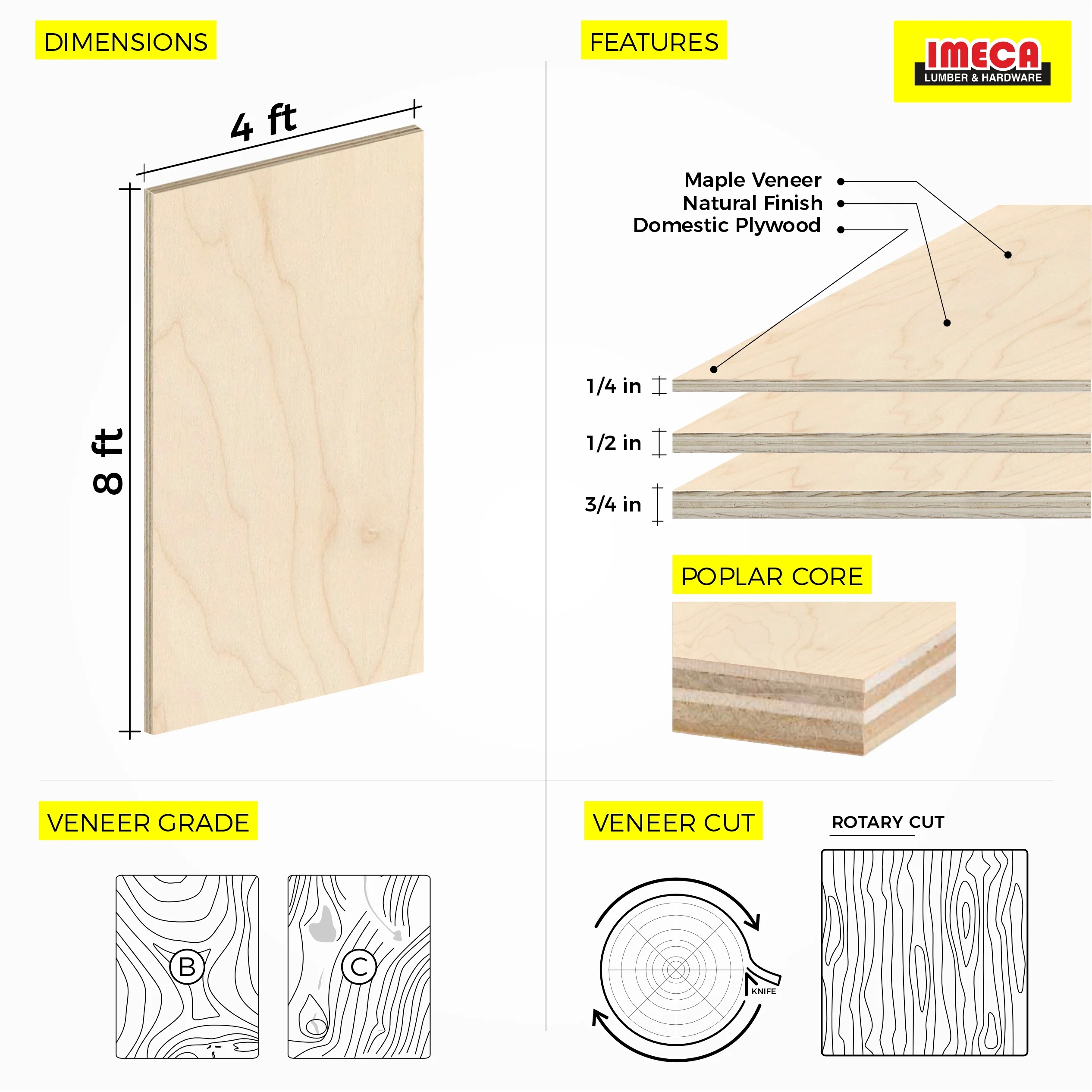 Maple Prefinished Plywood 4 ft x 8 ft (Domestic Plywood) - Image 15