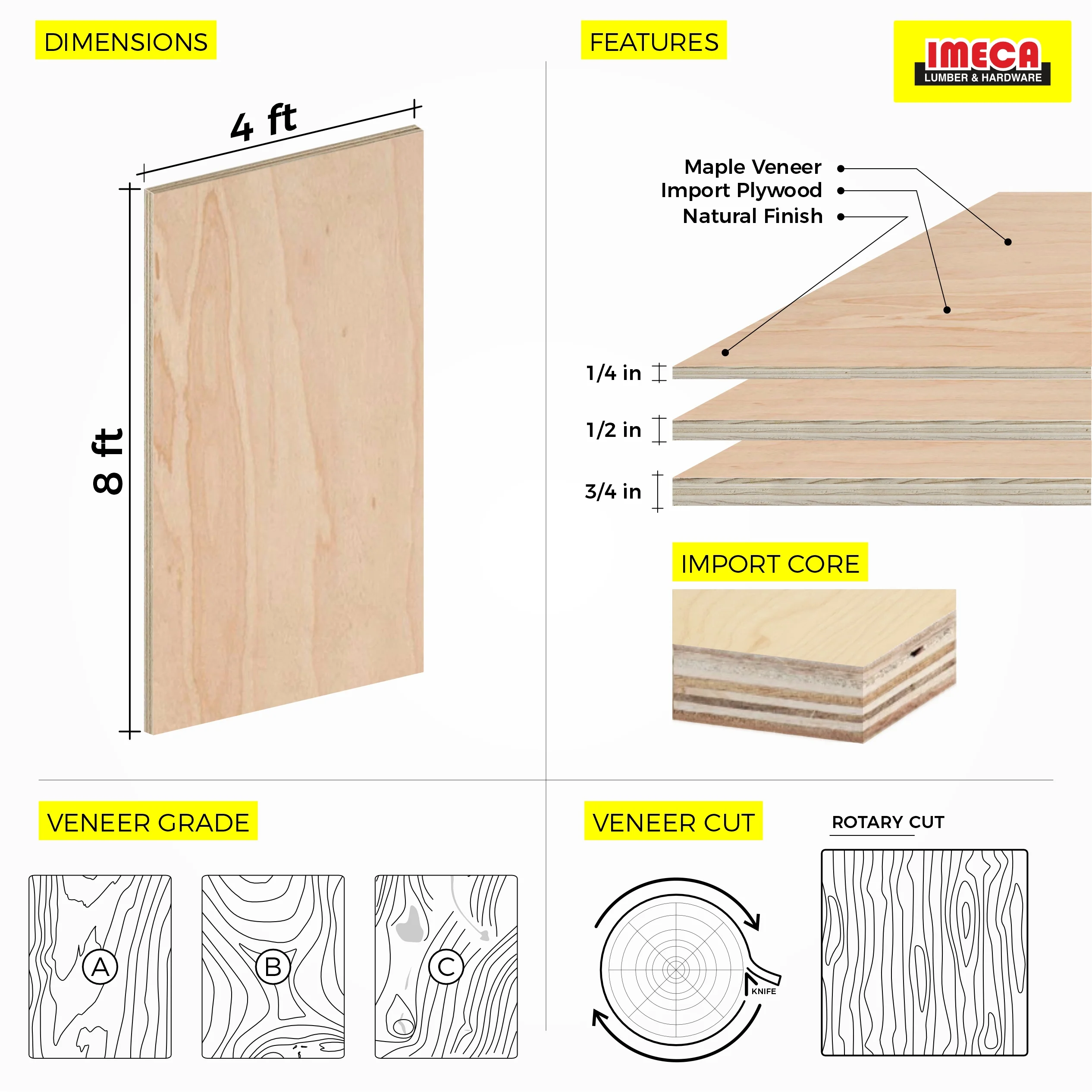 Maple Prefinished Plywood 4 ft x 8 ft (Domestic Plywood) - Image 24