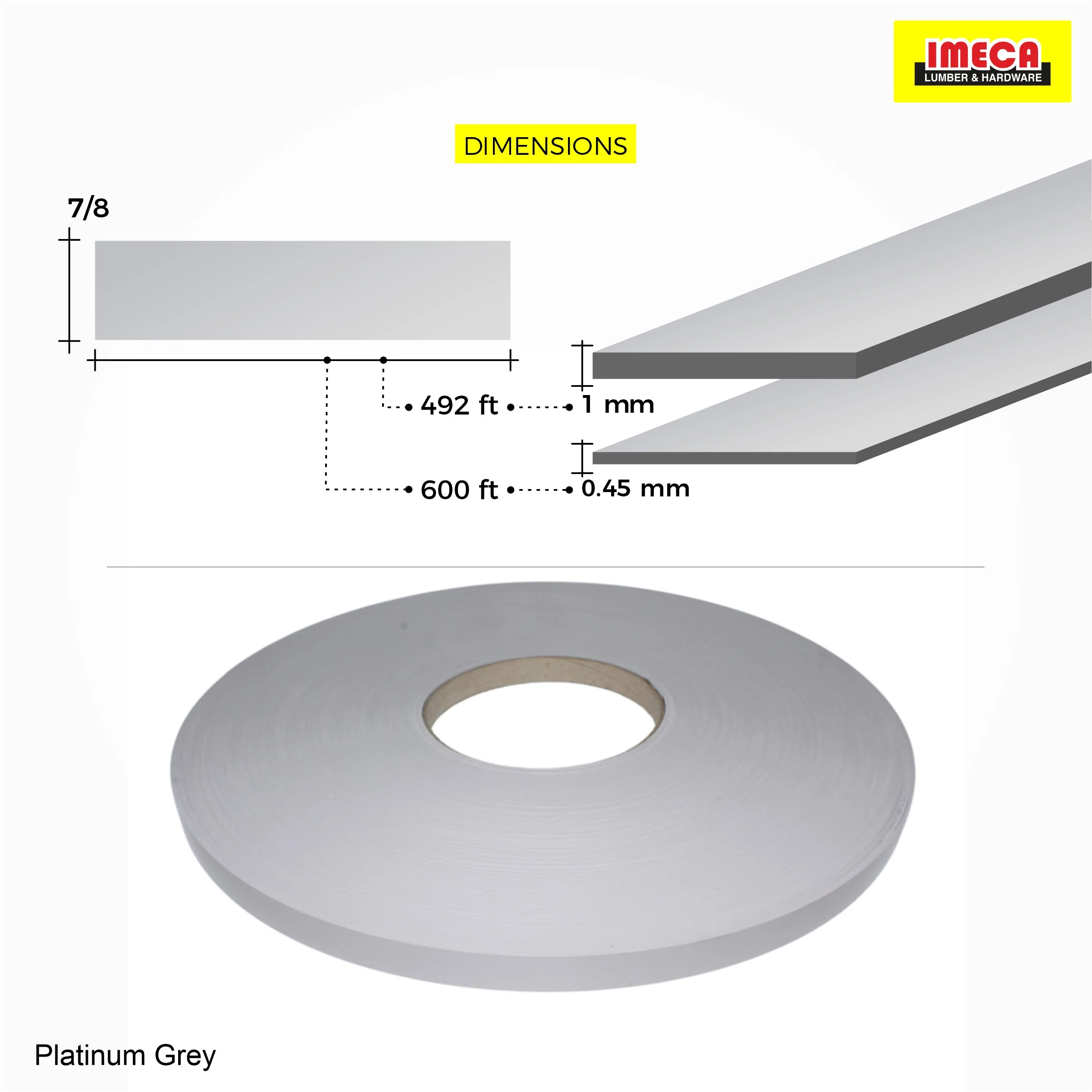 Platinum Grey PVC Edge Banding - Image 10