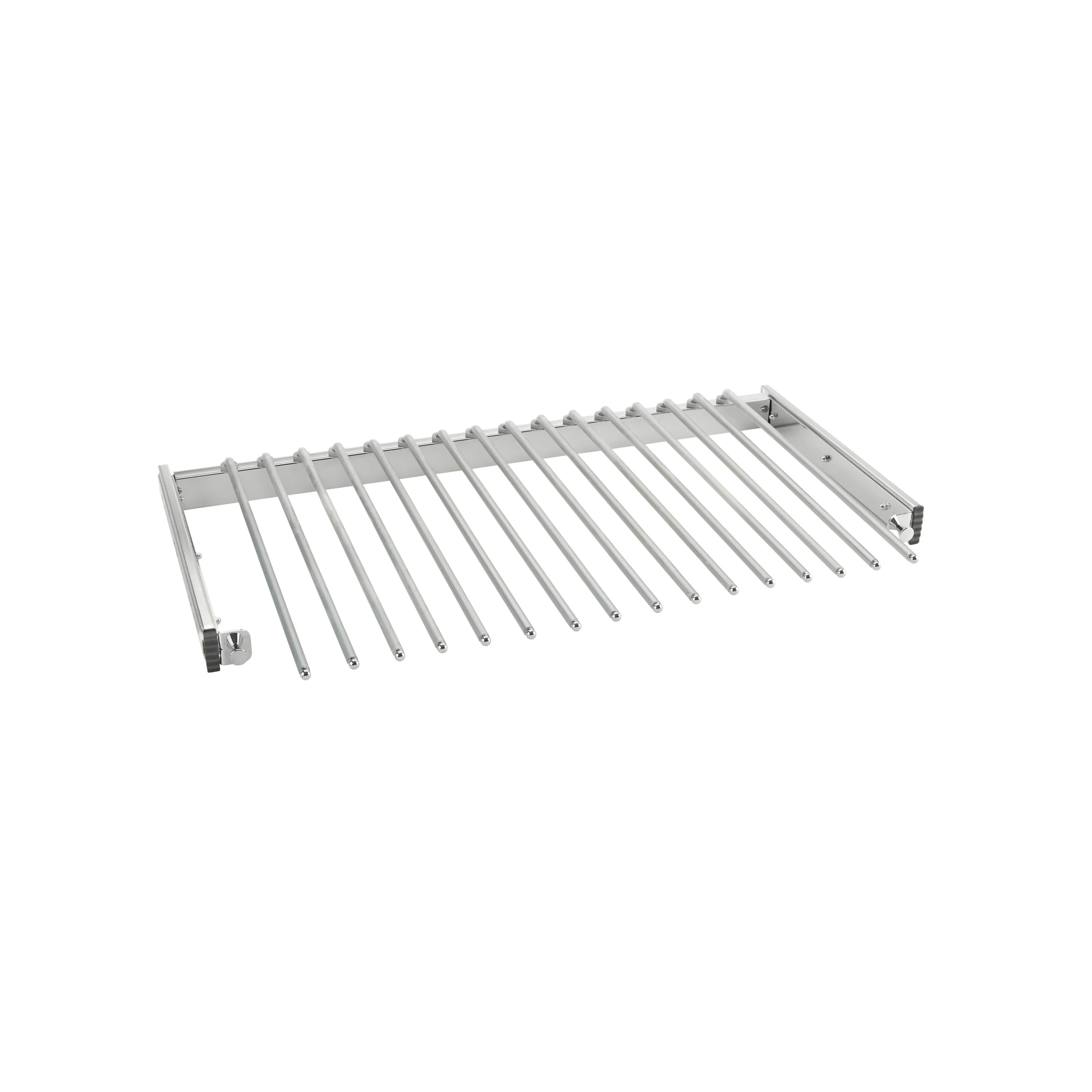 30 in Chrome Pullout Pants Rack w/16 pants rods Chrome  29.75 in (756 mm) W x 14 in (356 mm) D x 3 in (76 mm) H - Image 5