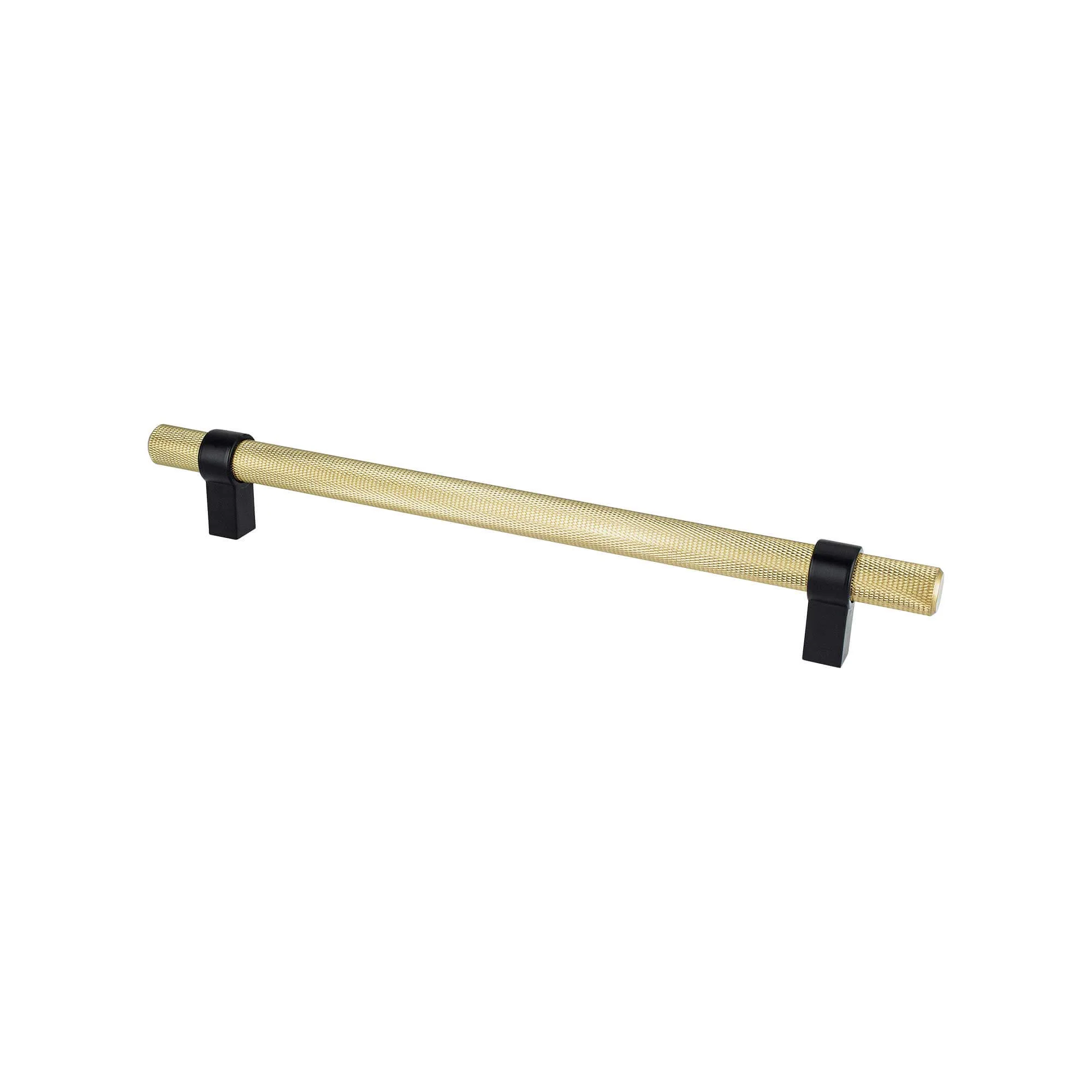 Radial Reign 224mm CC Modern Brushed Gold Bar and Matte Black Posts Pull