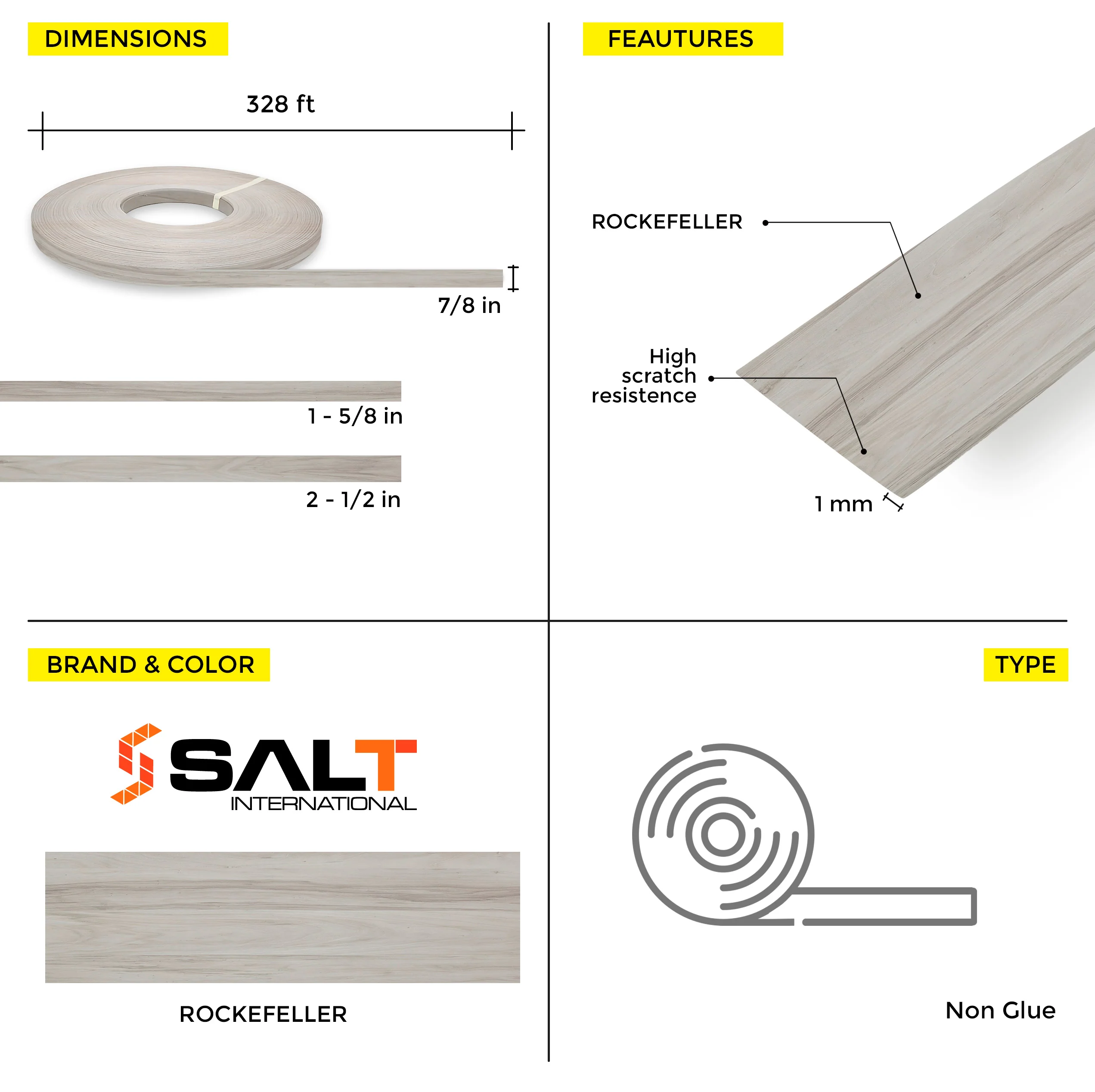 Rockefeller PVC Edge Banding (328 ft x 1 mm) - Image 4