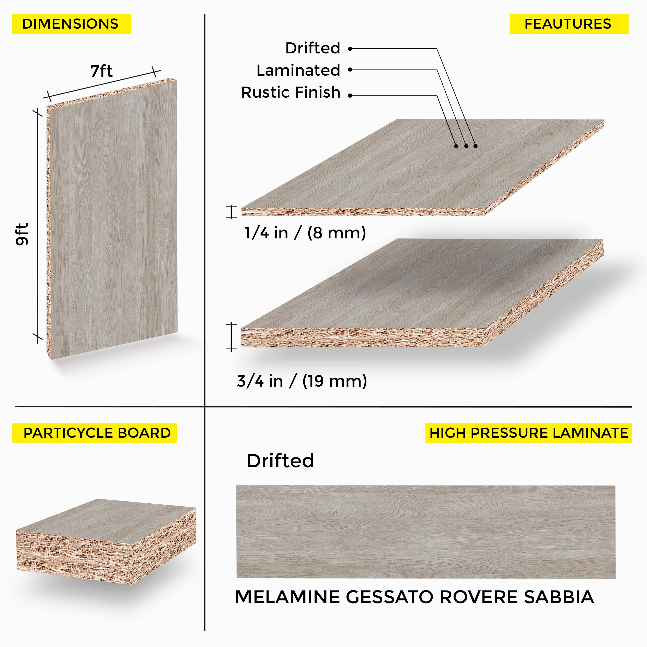 Rovere Sabbia Melamine 7 Ft X 9 Ft - Image 5