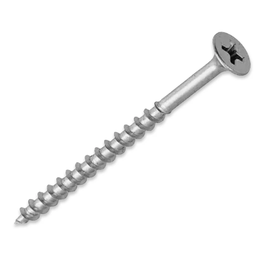 WOOD SCREWS IMEX PHILLIP FLAT HEAD WITH NIBS #8 1-1/2" TYPE 17 COARSE ZINC 5.000 BULK