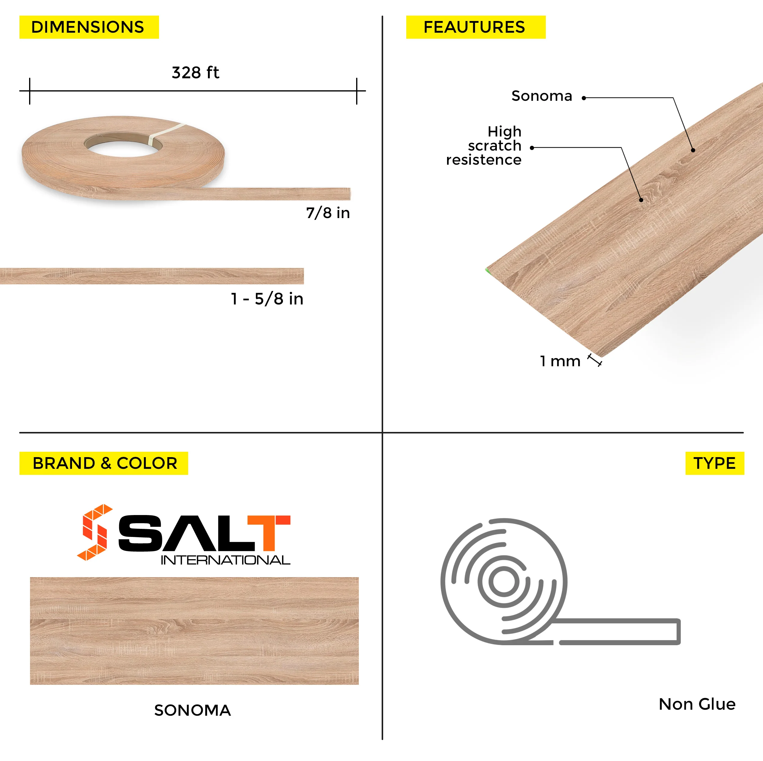 Sonoma PVC Edge Banding (328 ft x 1 mm) - Image 2