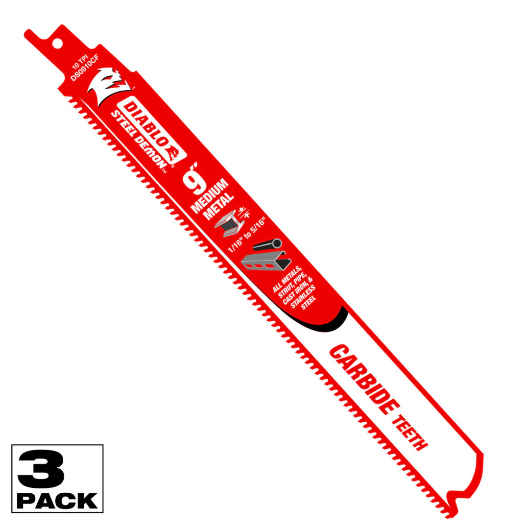 Steel Demon(TM) Carbide Teeth Reciprocating Saw Blade For Medium Metal - Image 2