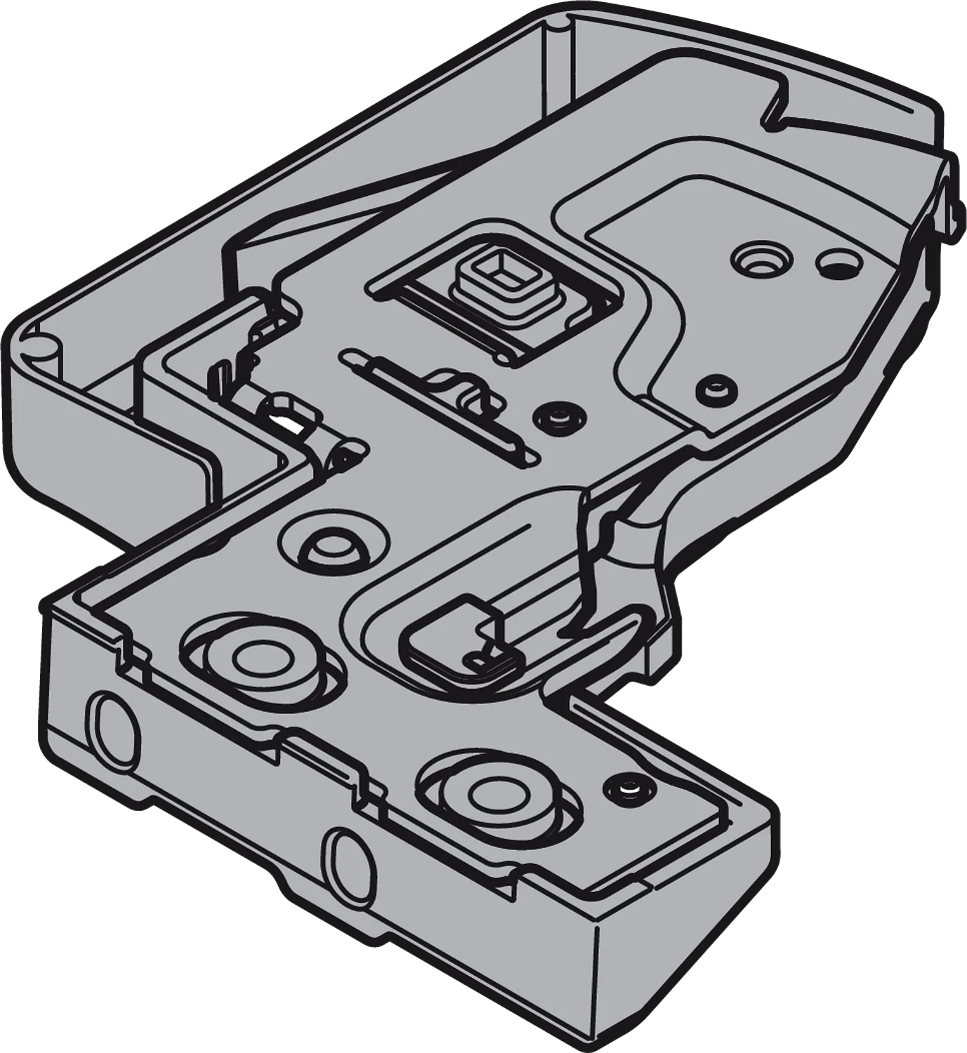 Locking device for MOVENTO 763/9 drawer runners Standard Orange Right - Image 2